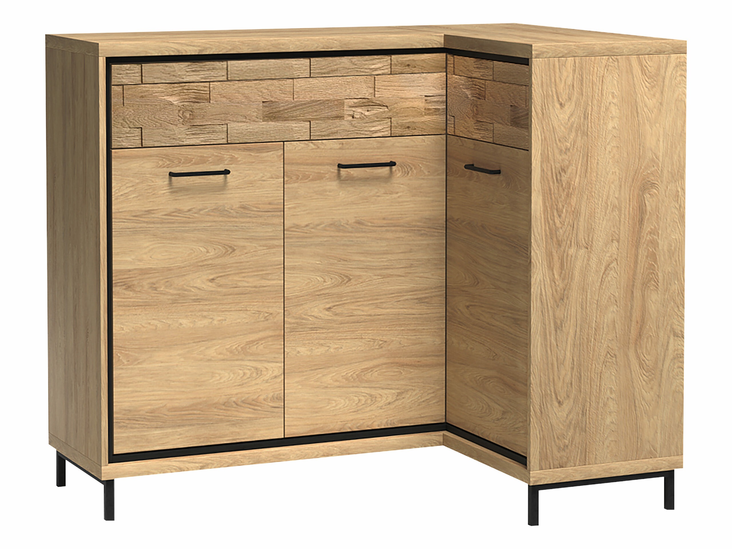 Hoekladekast Etrmoni 106 (Licht hout + Eiken)