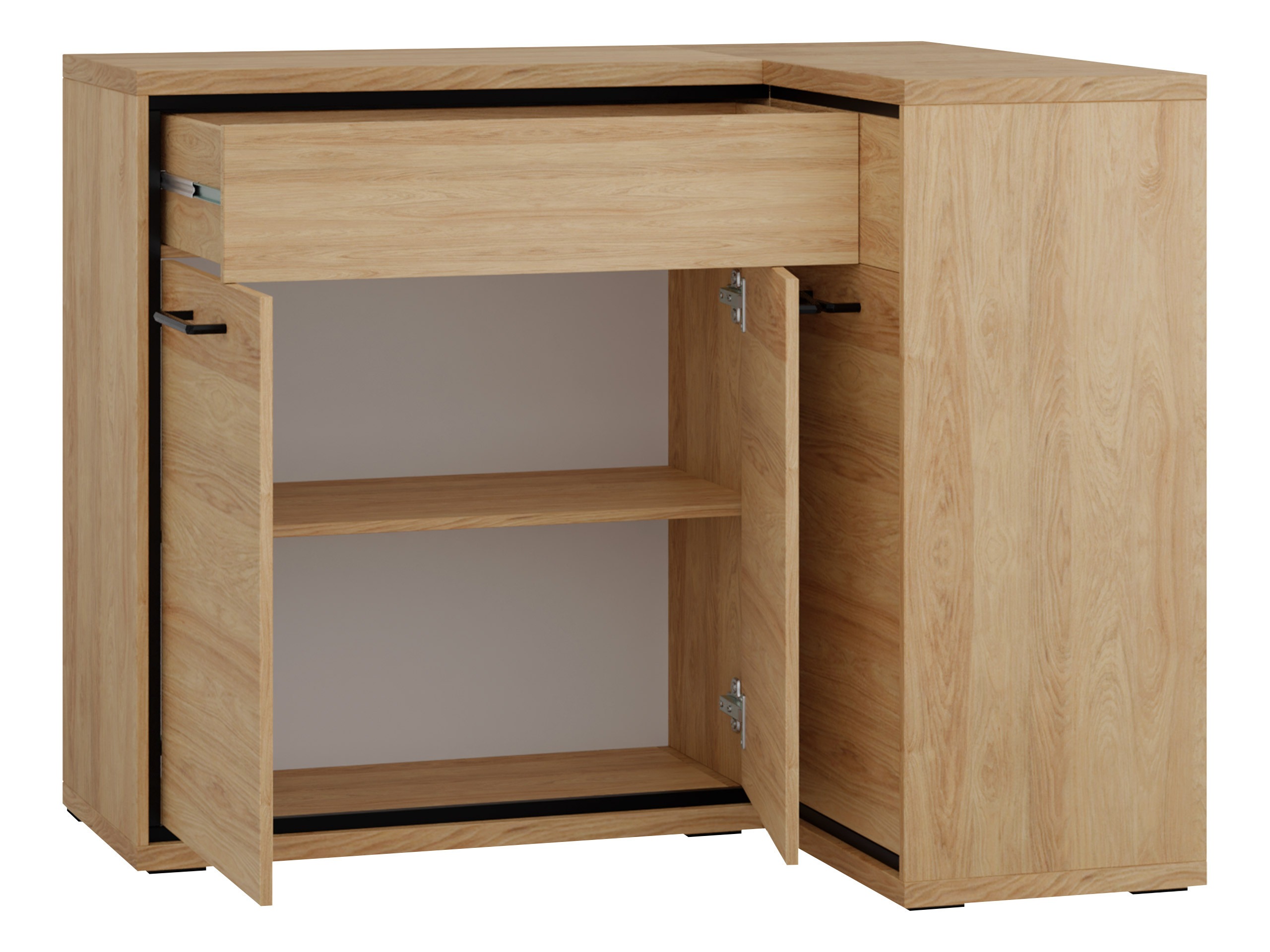 Hoekladekast Etrmoni 106 (Licht hout + Eiken)