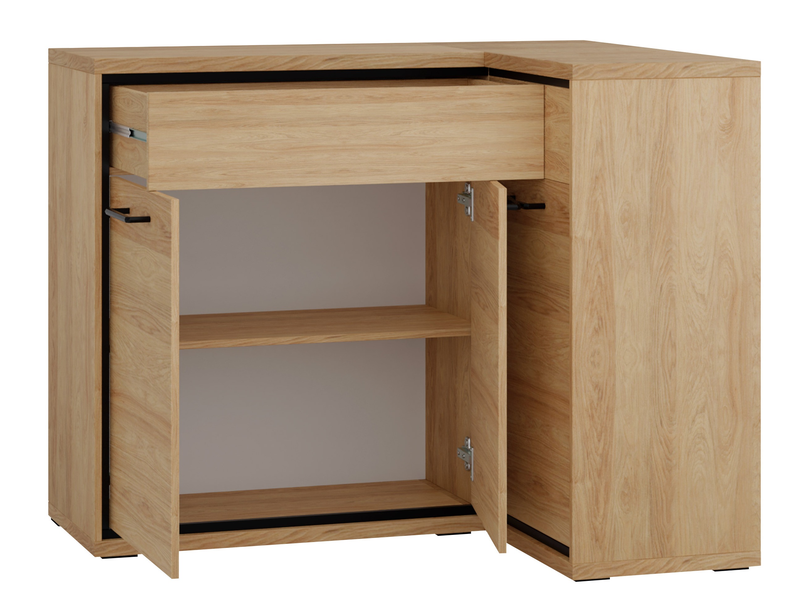 Hoekladekast Etrmoni 106 (Licht hout)