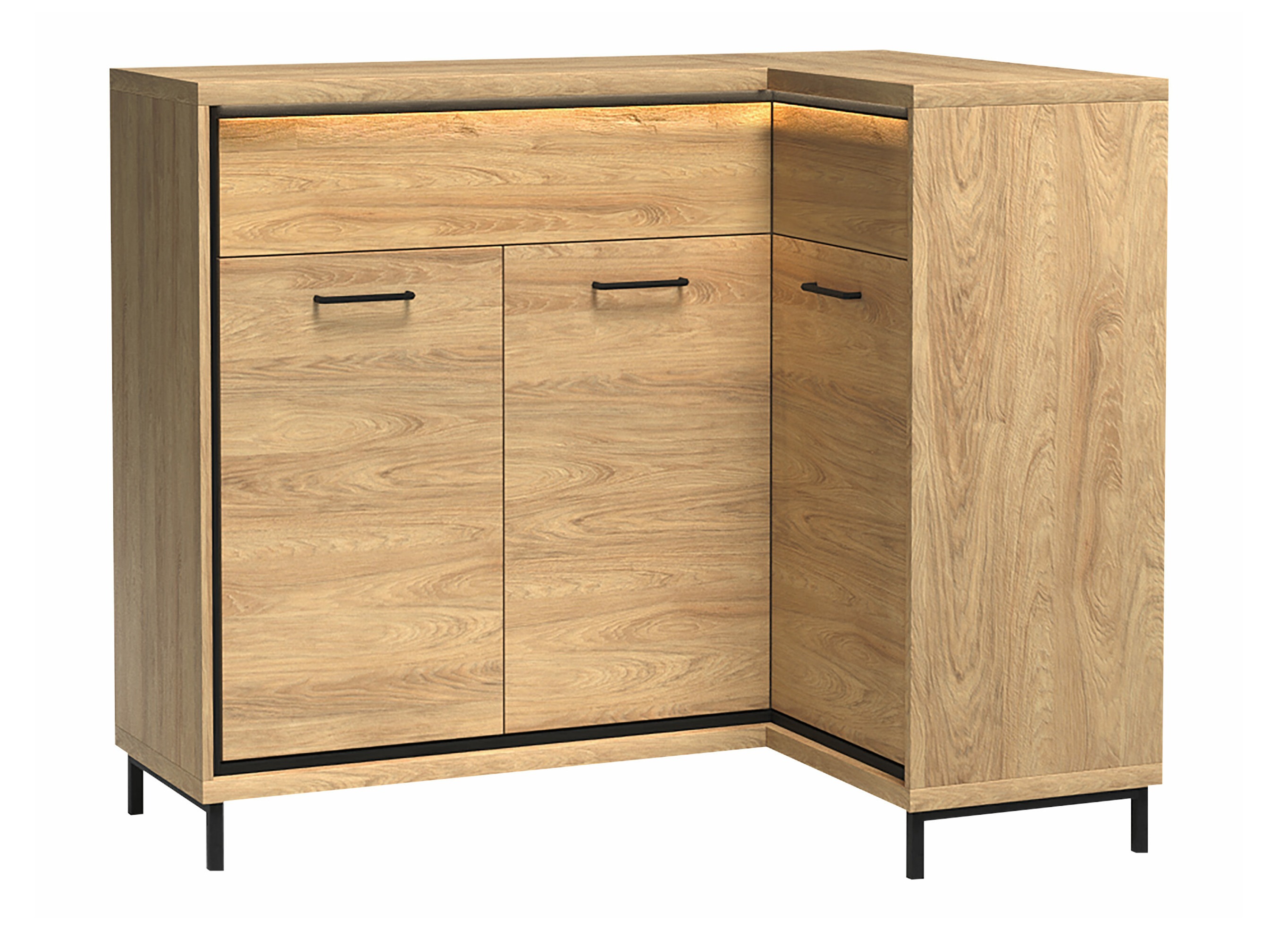 Hoekladekast Etrmoni 106 (Licht hout)