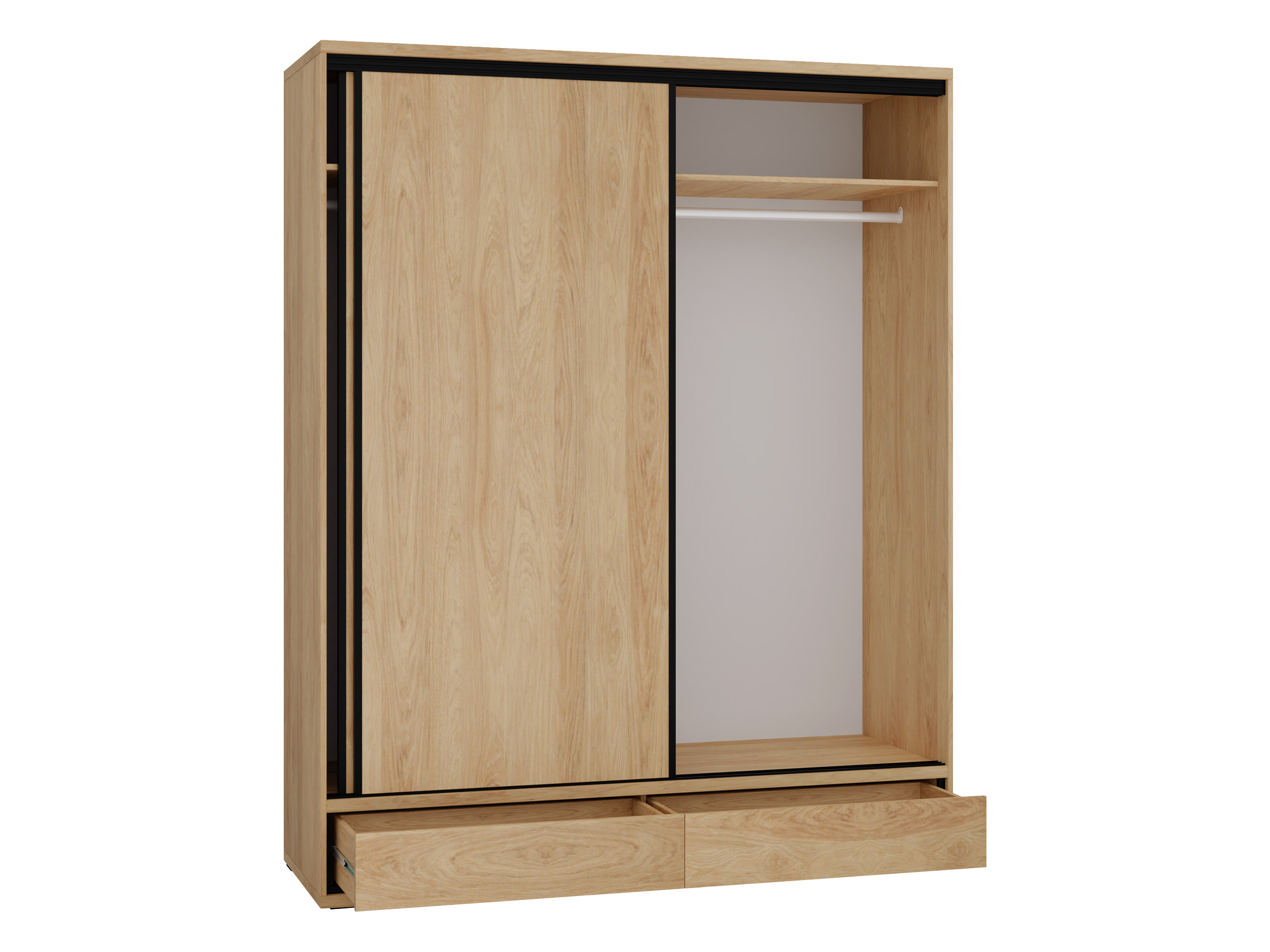 Kledingkast Etrmoni 109 (Licht hout + Eiken)