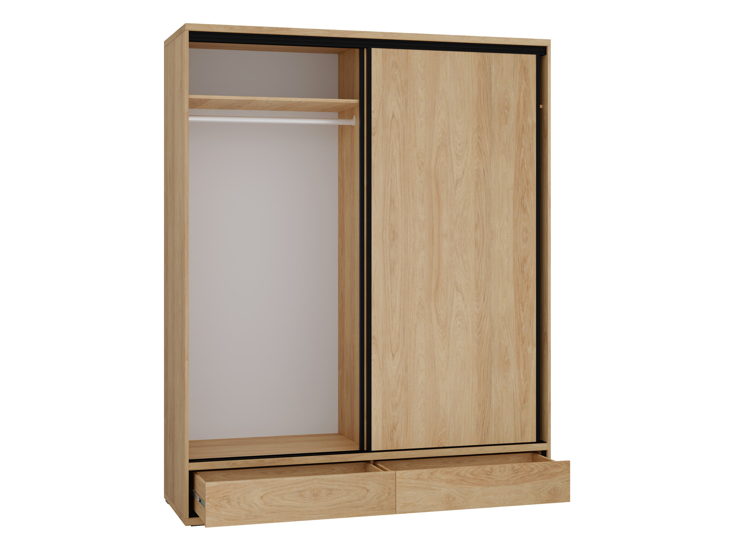 Kledingkast Etrmoni 109 (Licht hout + Eiken)