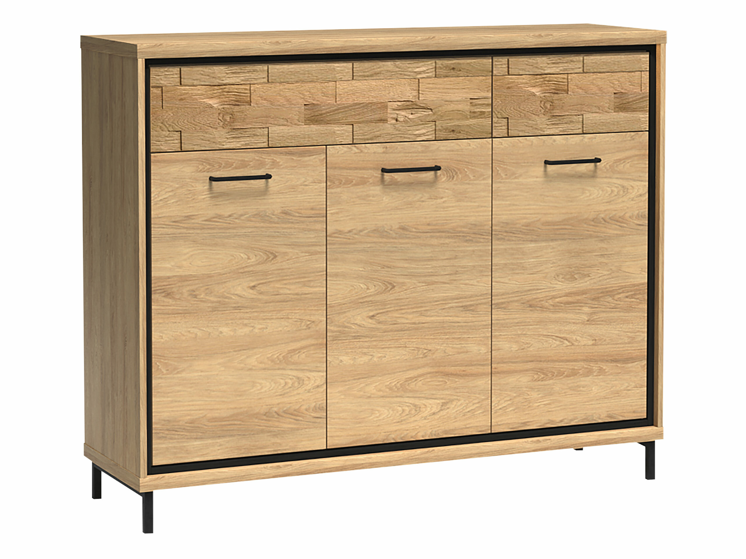 Ladekast Etrmoni 104 (Licht hout + Eiken)