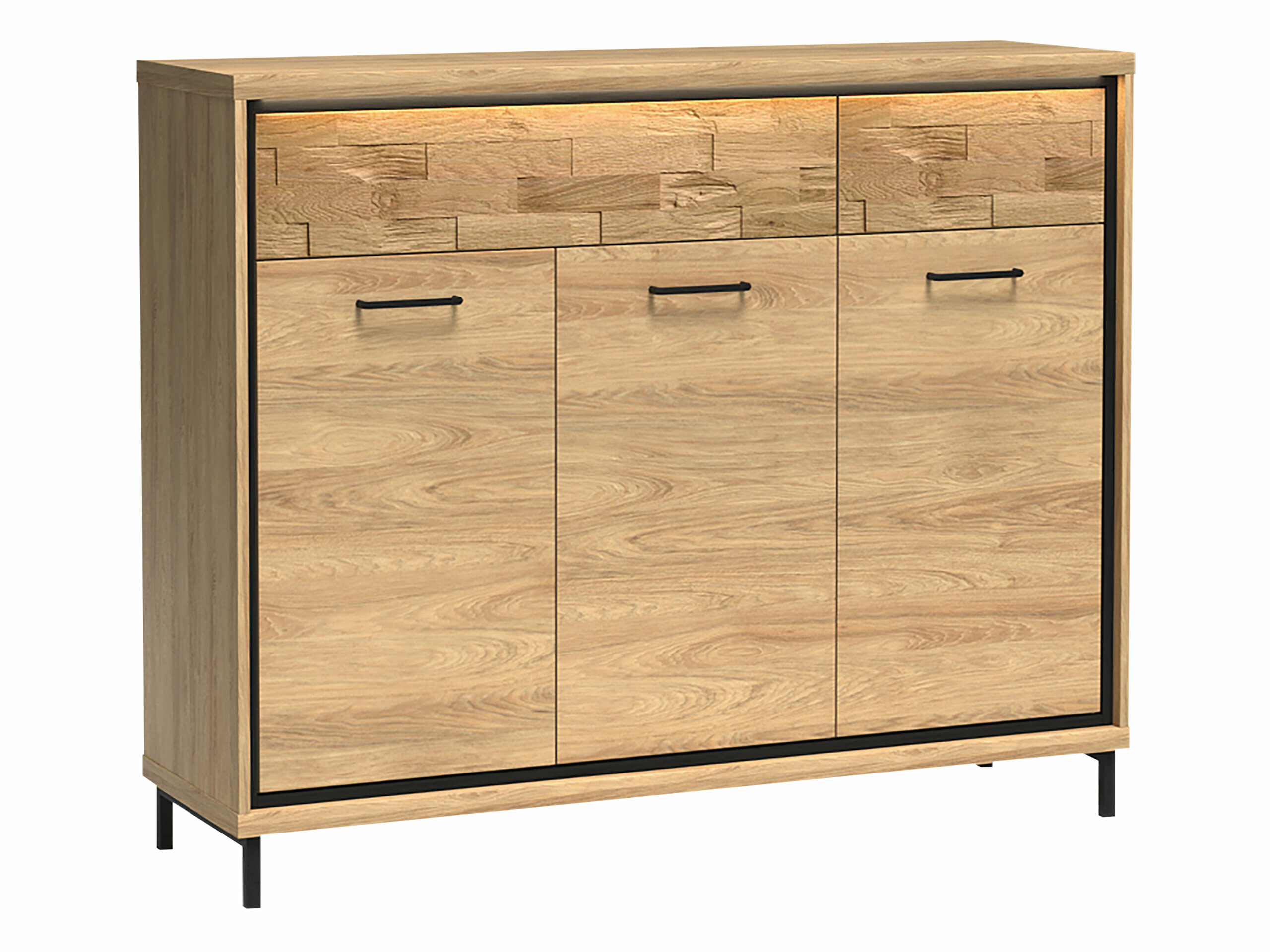 Ladekast Etrmoni 104 (Licht hout + Eiken)
