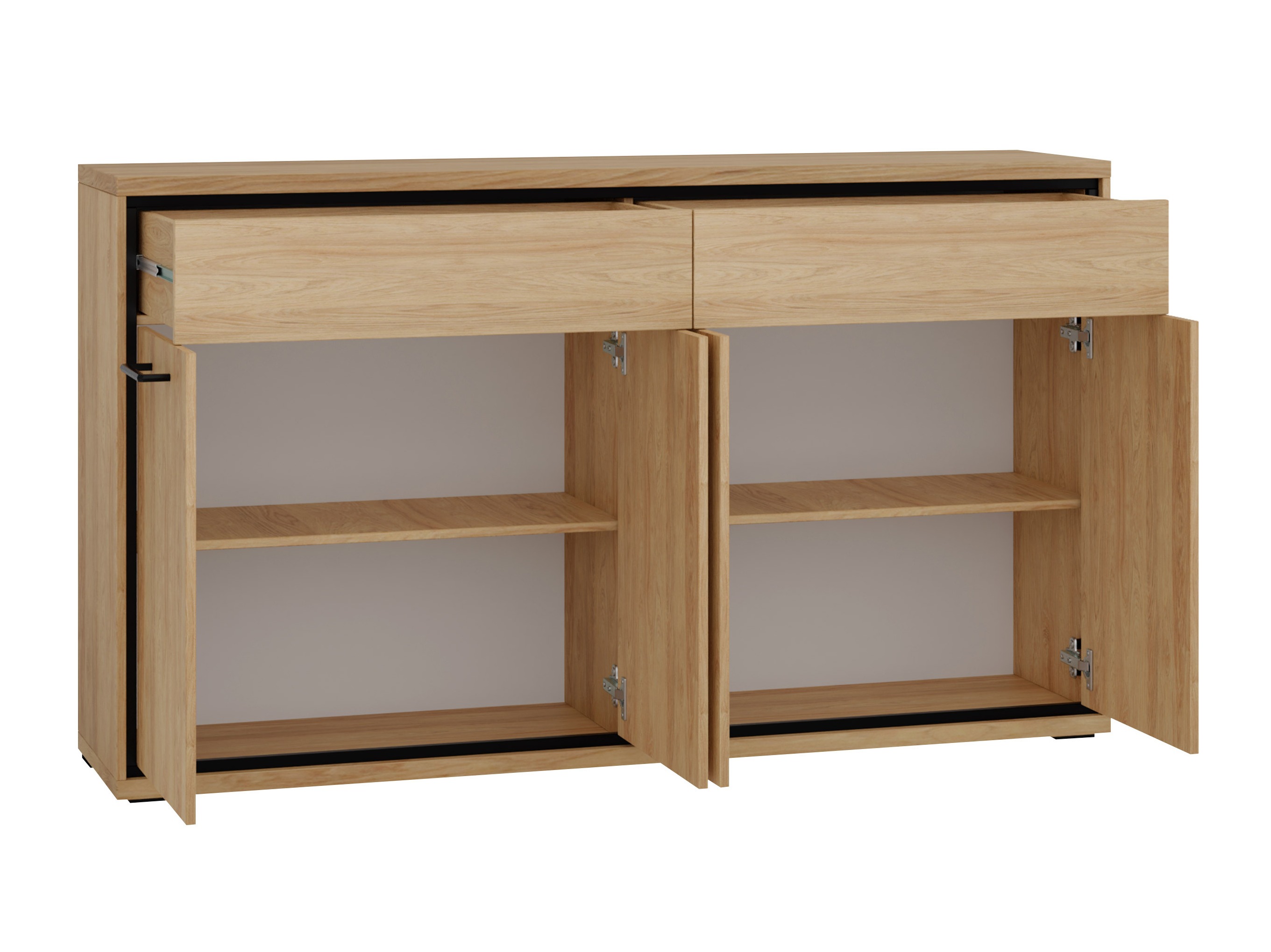 Ladekast Etrmoni 105 (Licht hout + Eiken)
