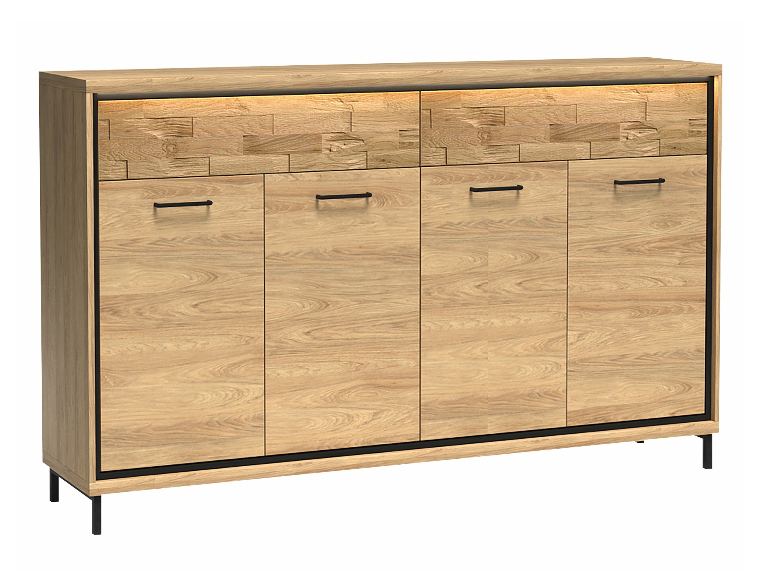 Ladekast Etrmoni 105 (Licht hout + Eiken)
