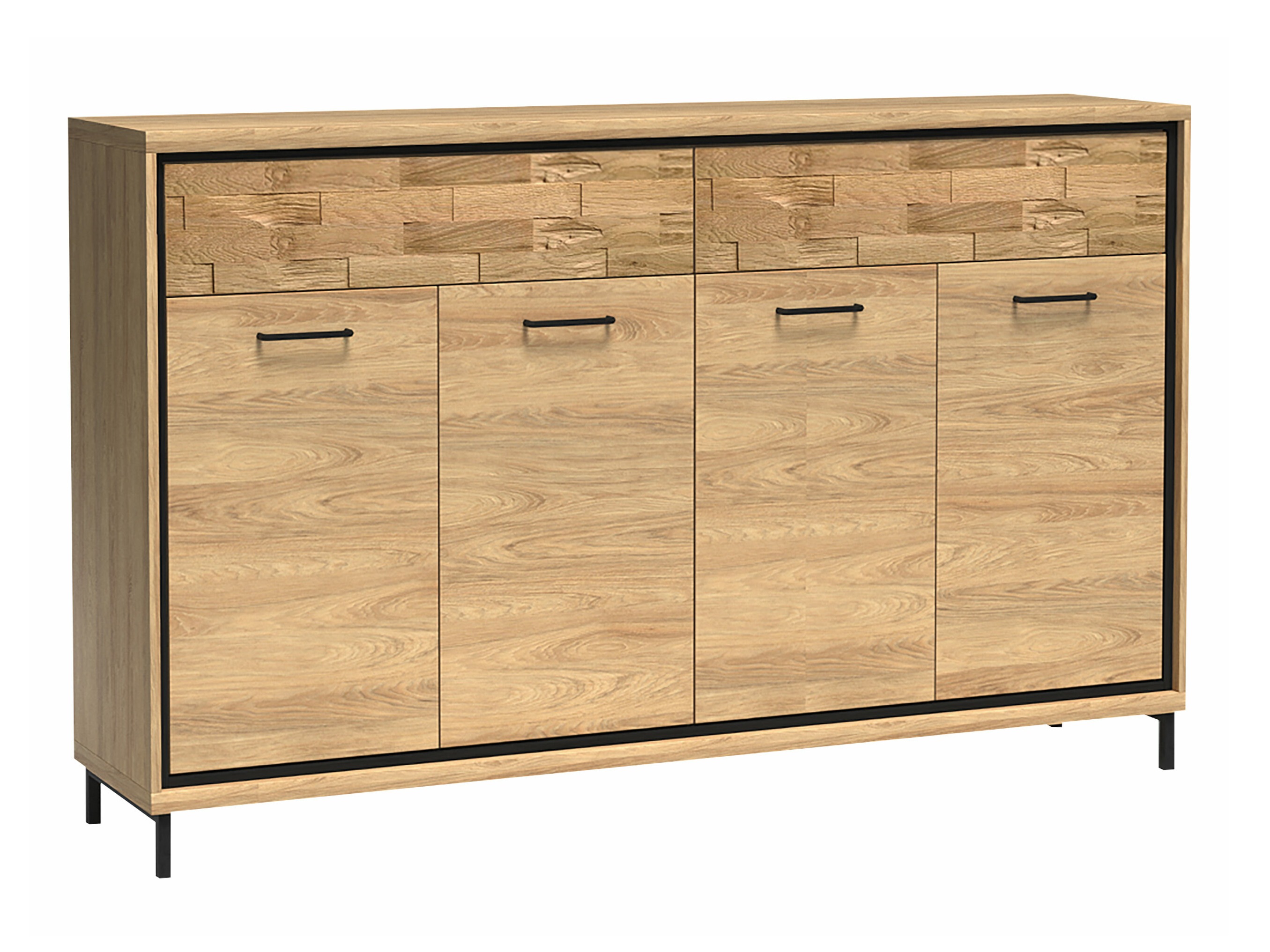 Ladekast Etrmoni 105 (Licht hout + Eiken)