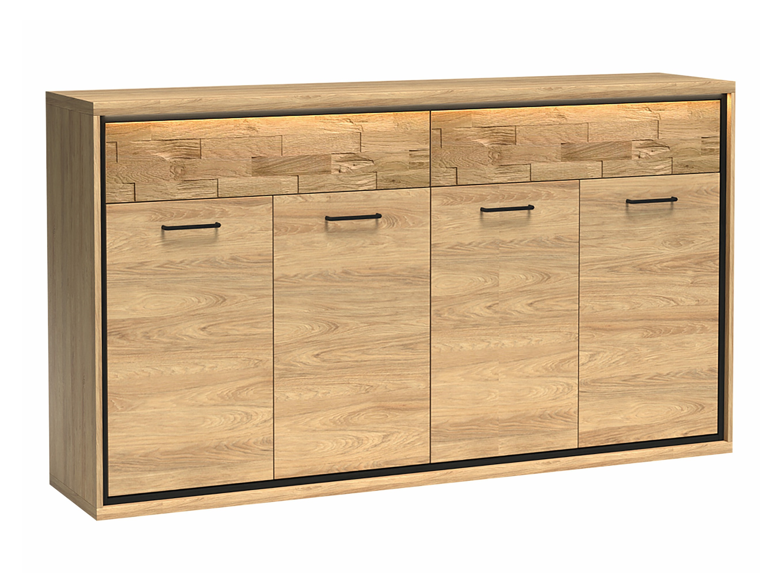 Ladekast Etrmoni 105 (Licht hout + Eiken)