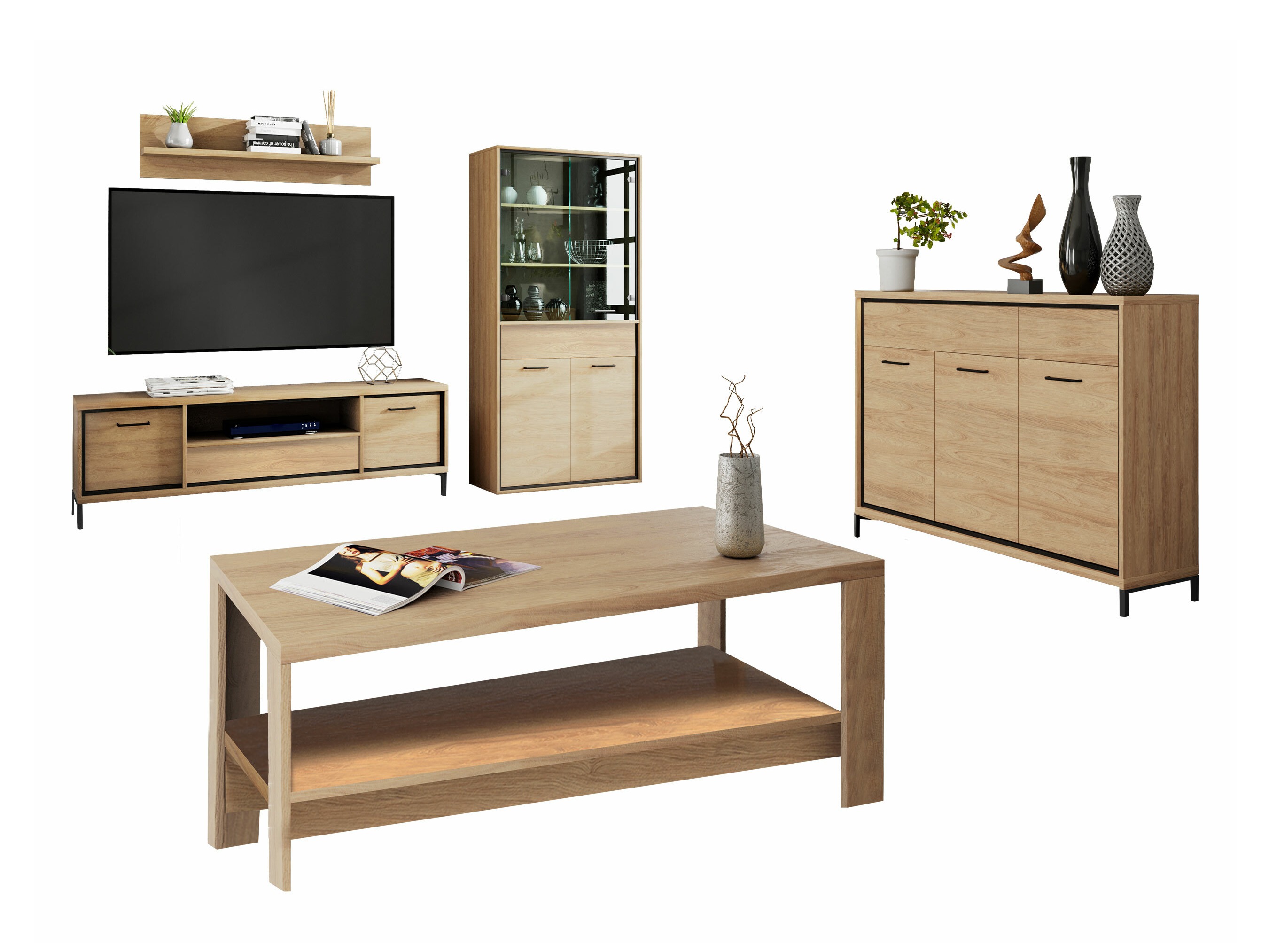 Woonkamerset Etrmoni 118 (Licht hout)