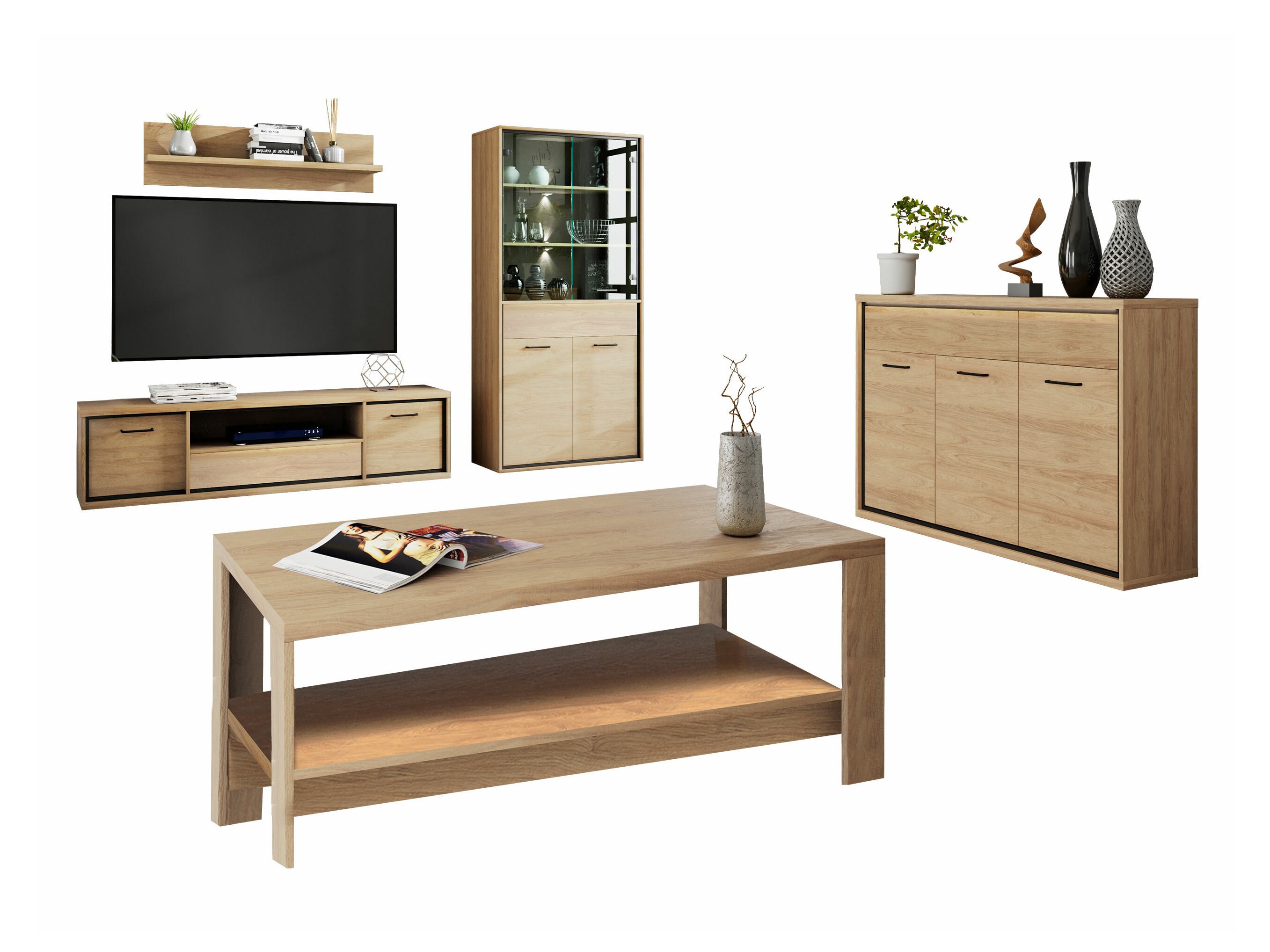 Woonkamerset Etrmoni 118 (Licht hout)
