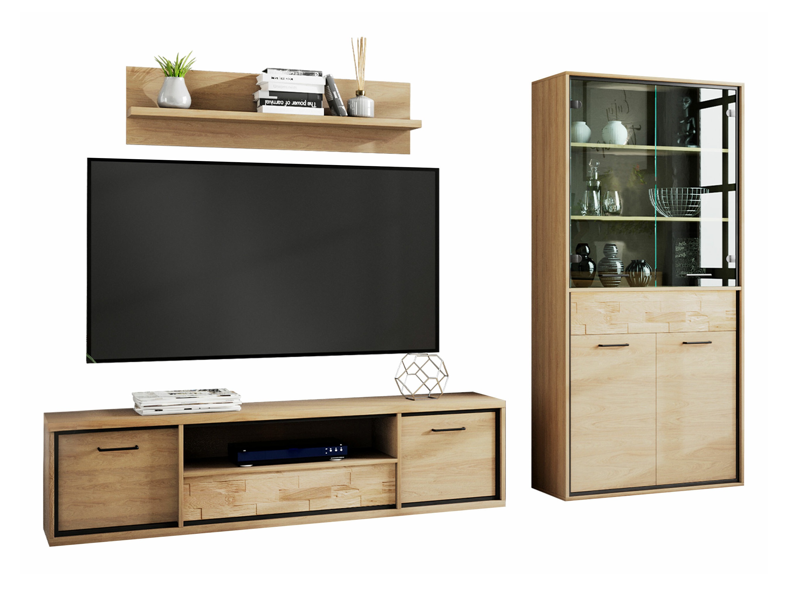 Woonkamerset Etrmoni 119 (Licht hout + Eiken)