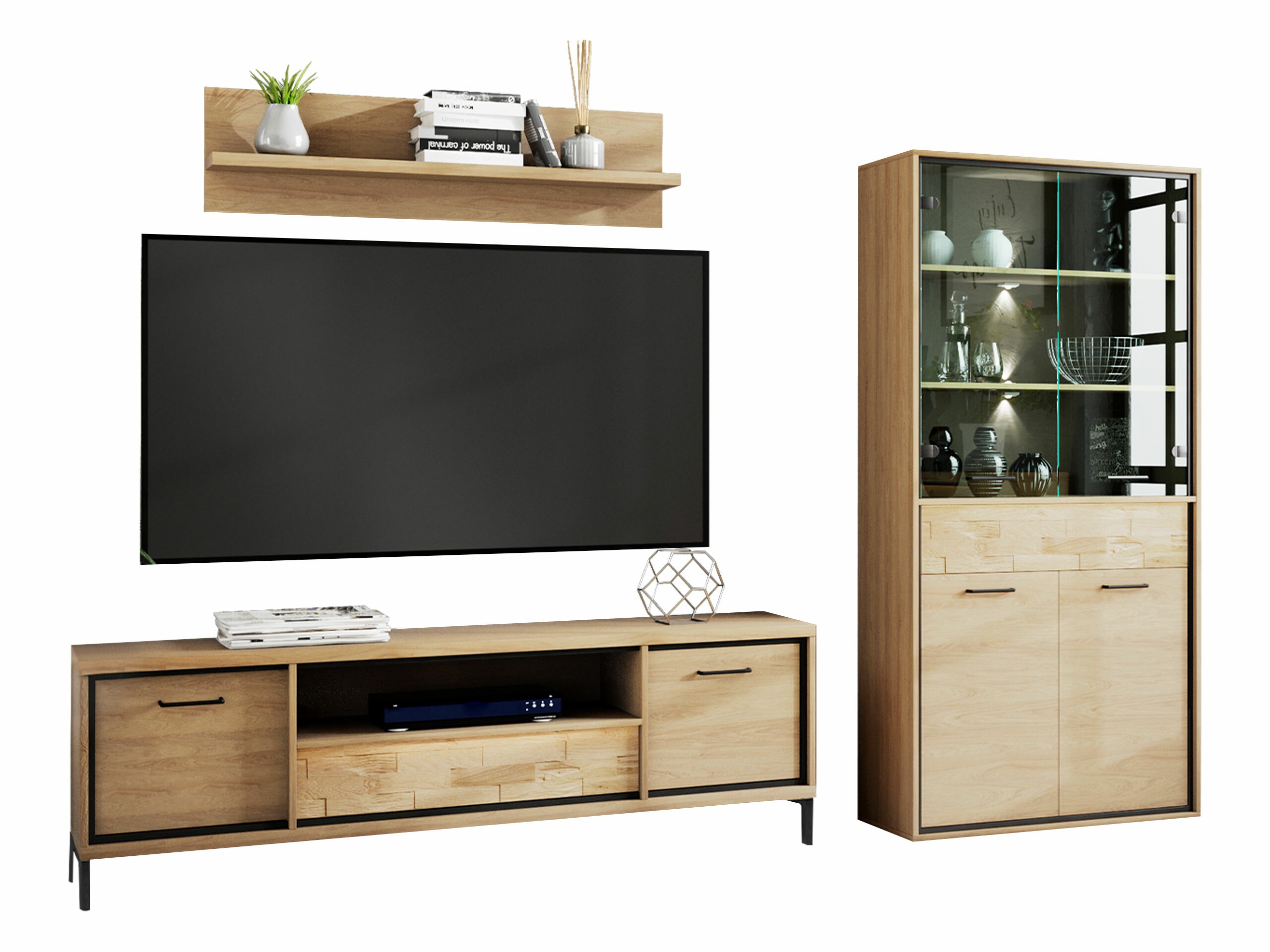 Woonkamerset Etrmoni 119 (Licht hout + Eiken)
