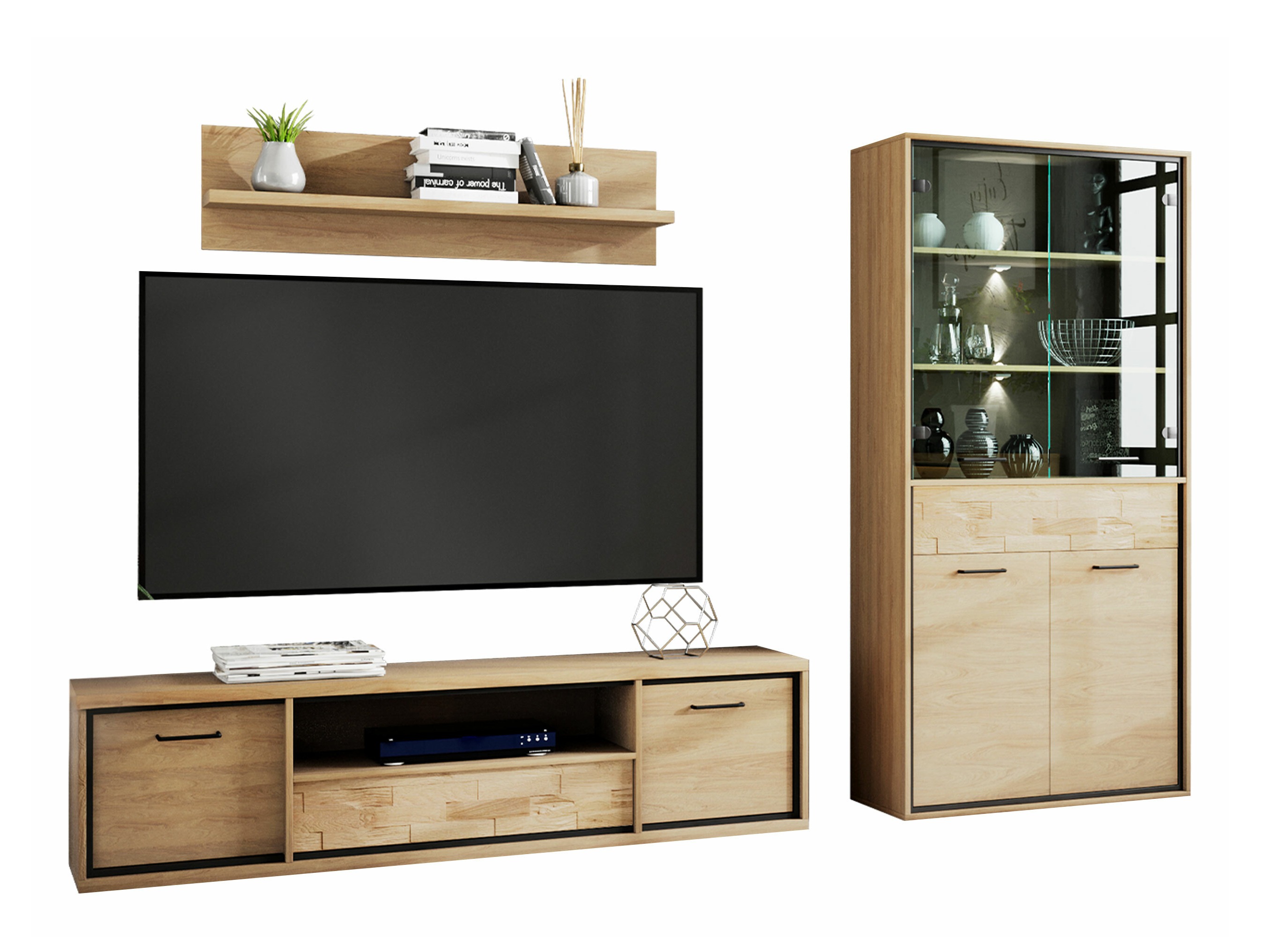 Woonkamerset Etrmoni 119 (Licht hout + Eiken)