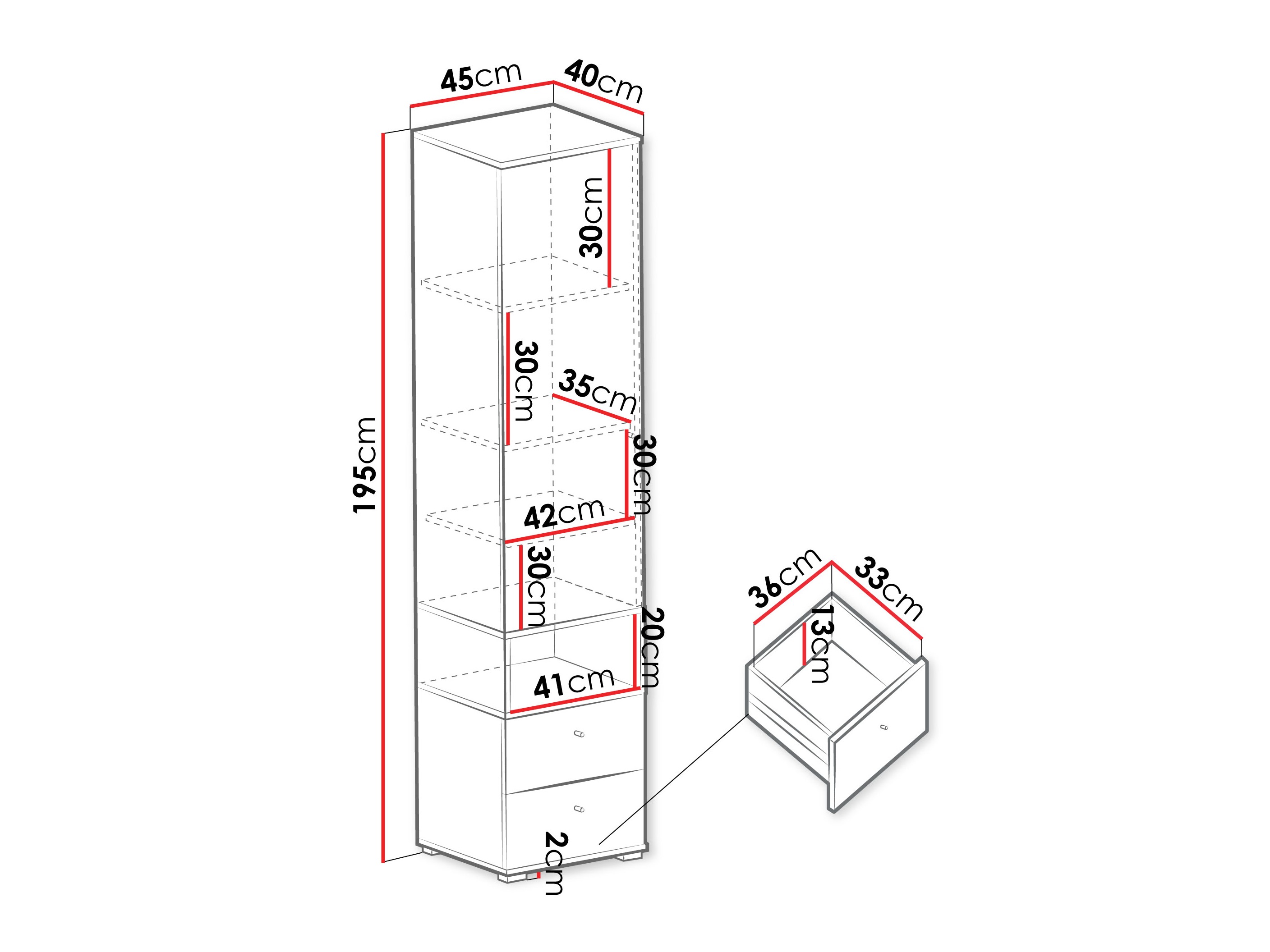 Boekenkast Ciravie 101