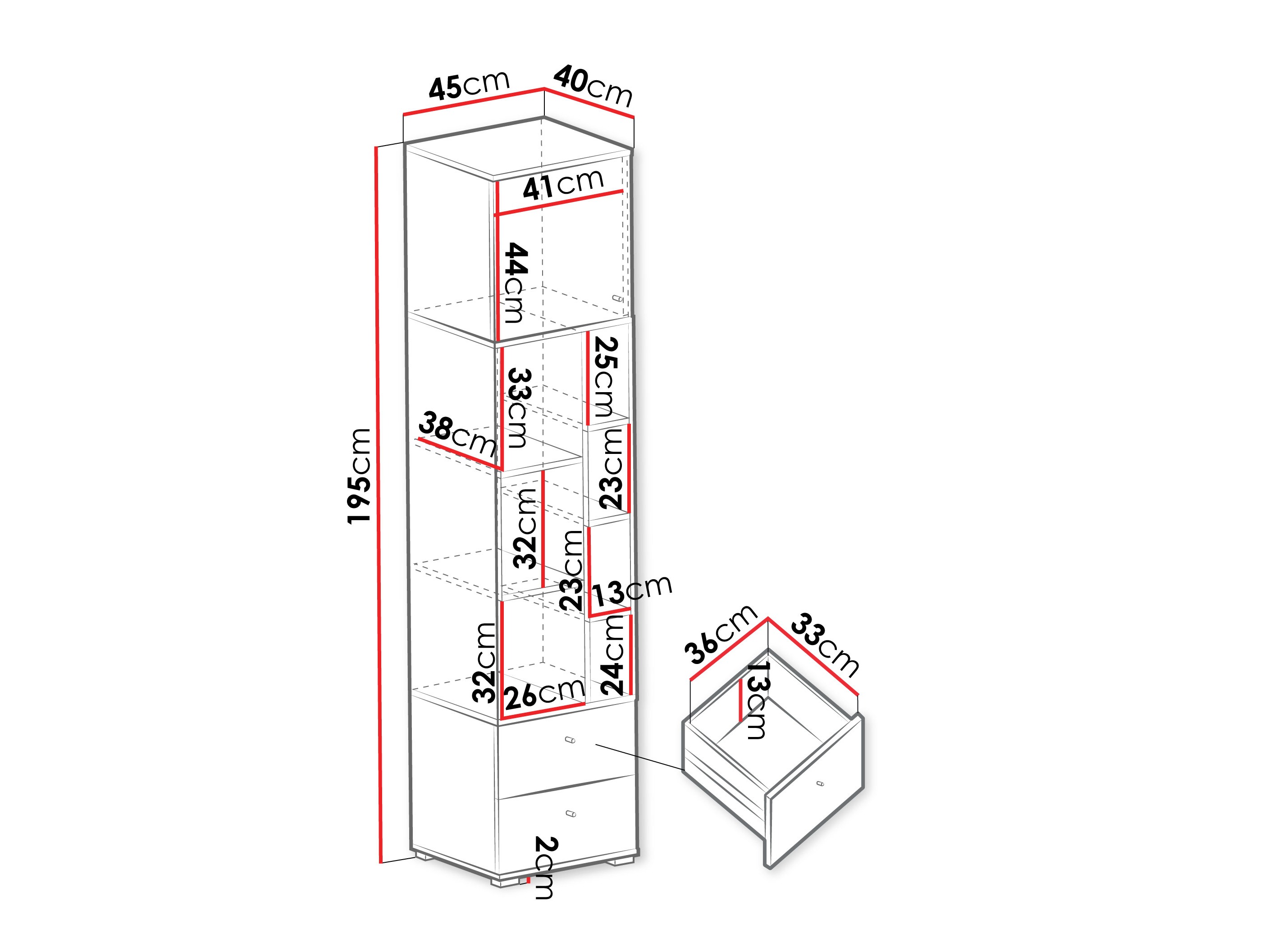 Boekenkast Ciravie 102