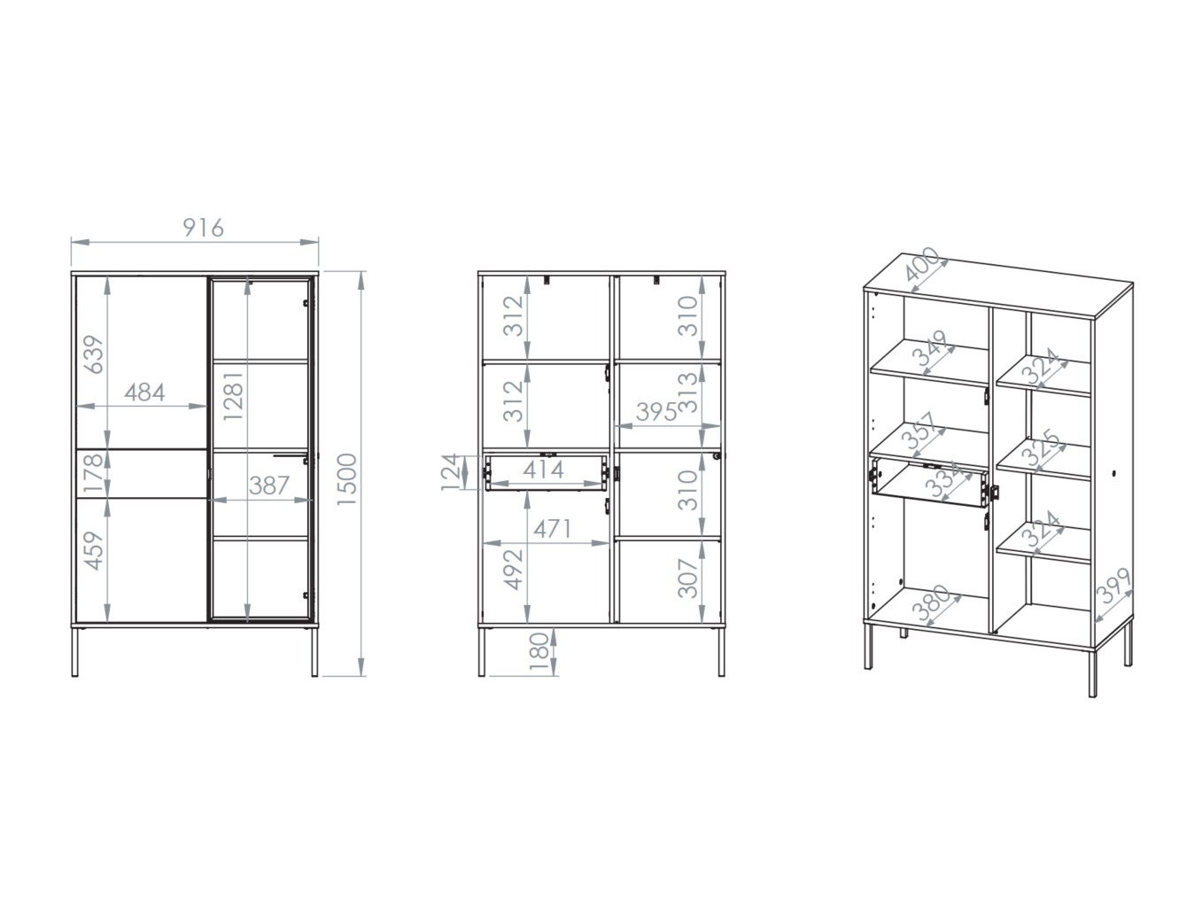 Boekenkast Virsalo 100 (Eiken)