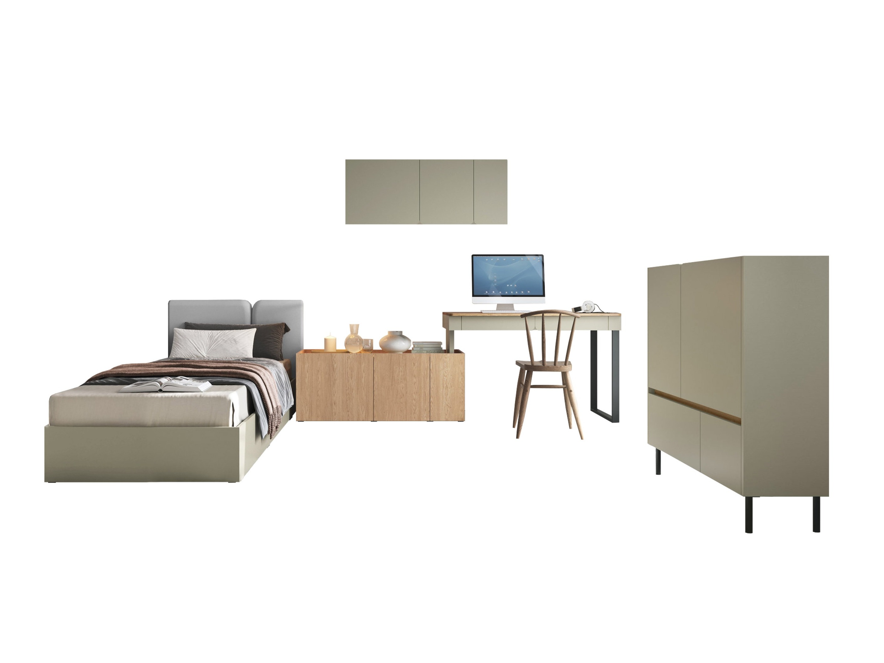 Meubelset Fiosono 115 (Eucalyptus + Eiken)