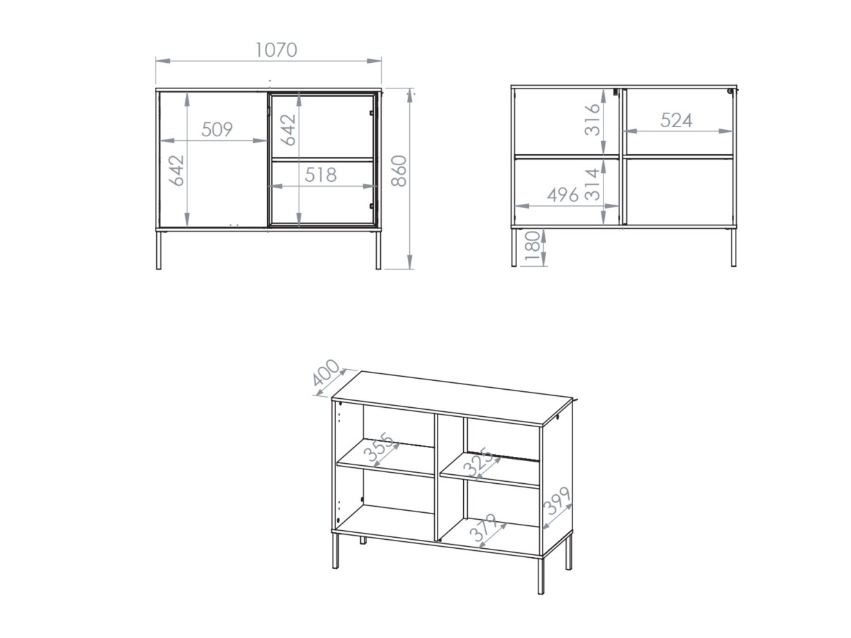 Dressoir Virsalo 102 (Eiken)