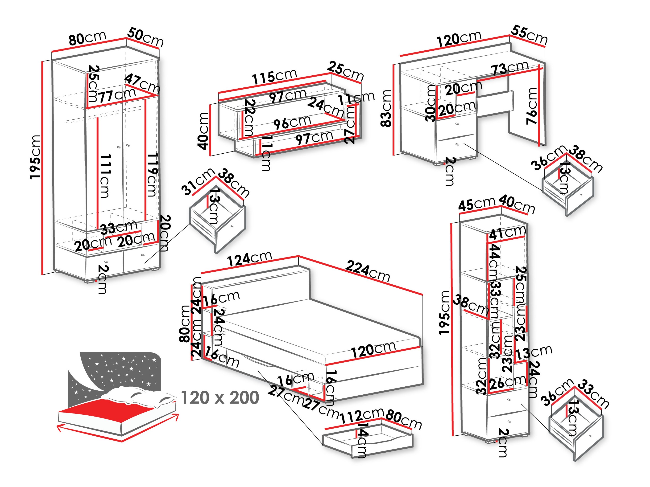 Meubelset Ciravie 108
