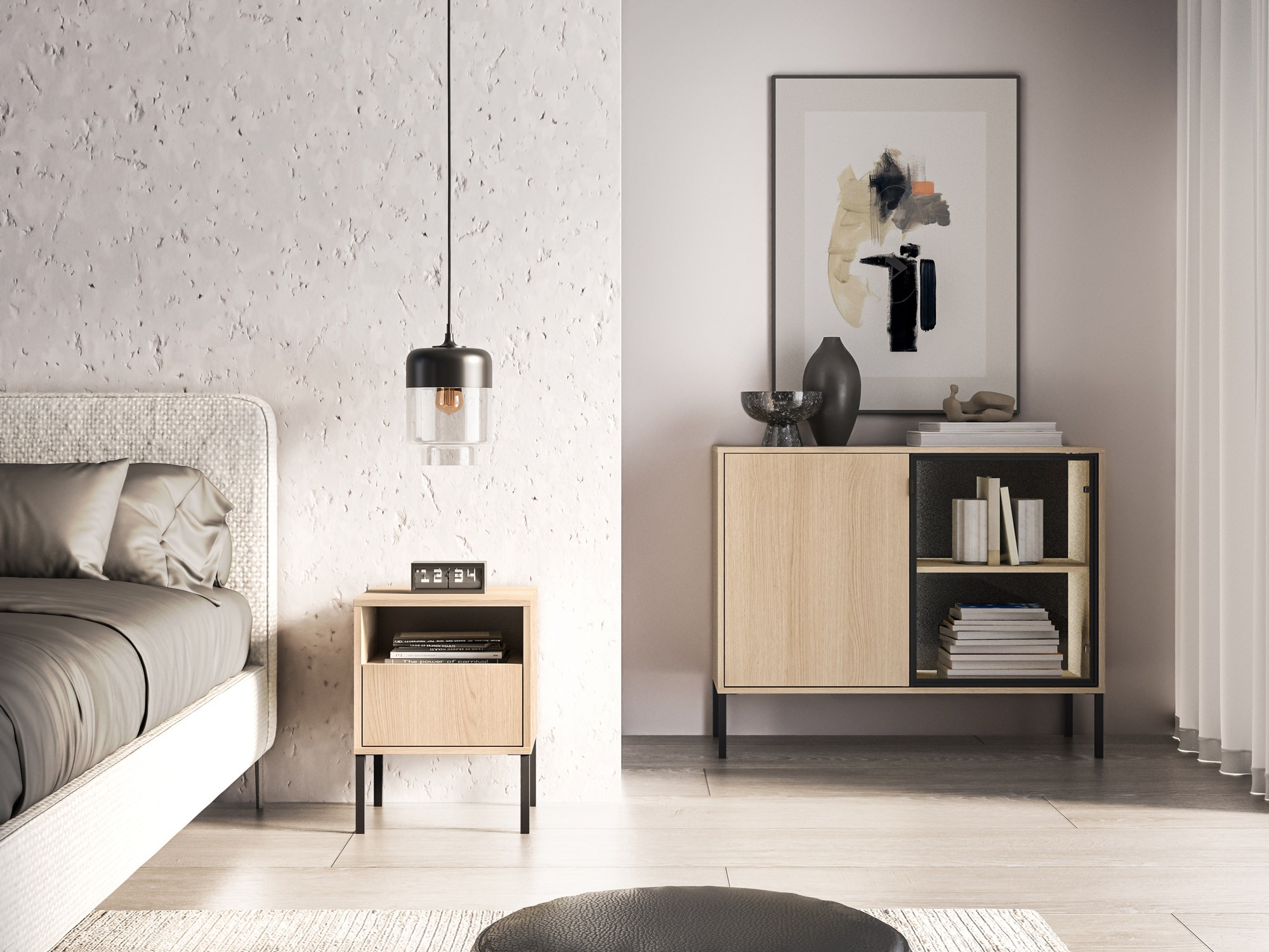 Nachtkastje Virsalo 104 (Eiken)