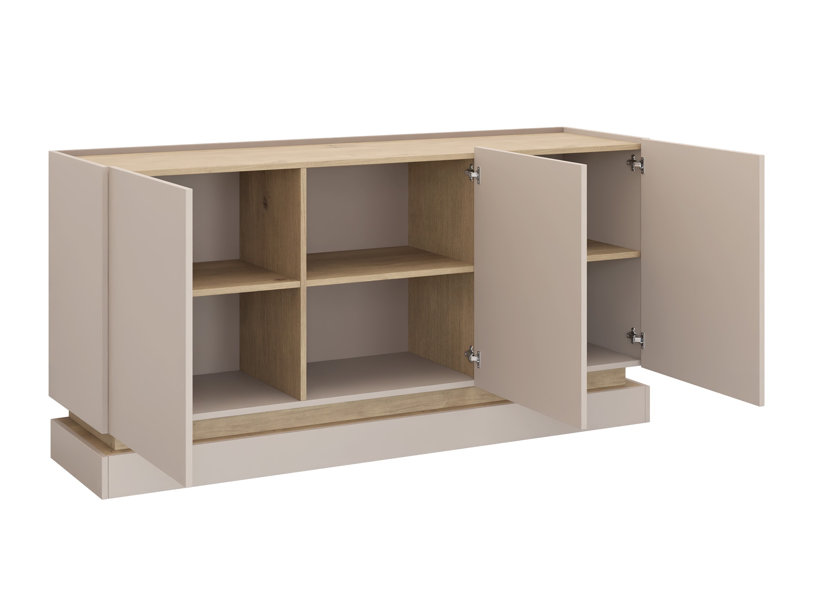 Dressoir Comfivo Tilia I (Zwart + Eiken)