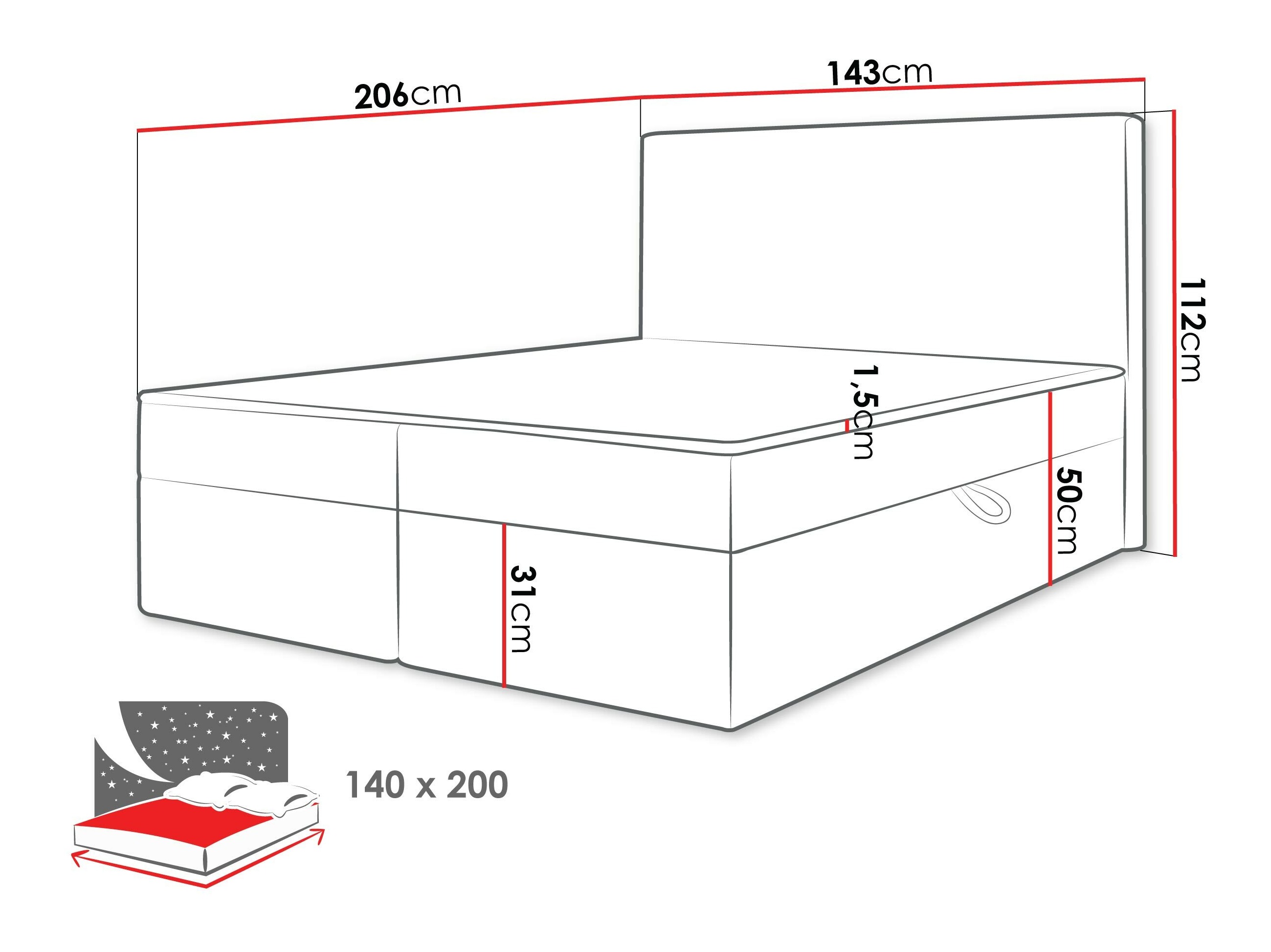 Boxspring Comfivo 502 (Ambience 02)