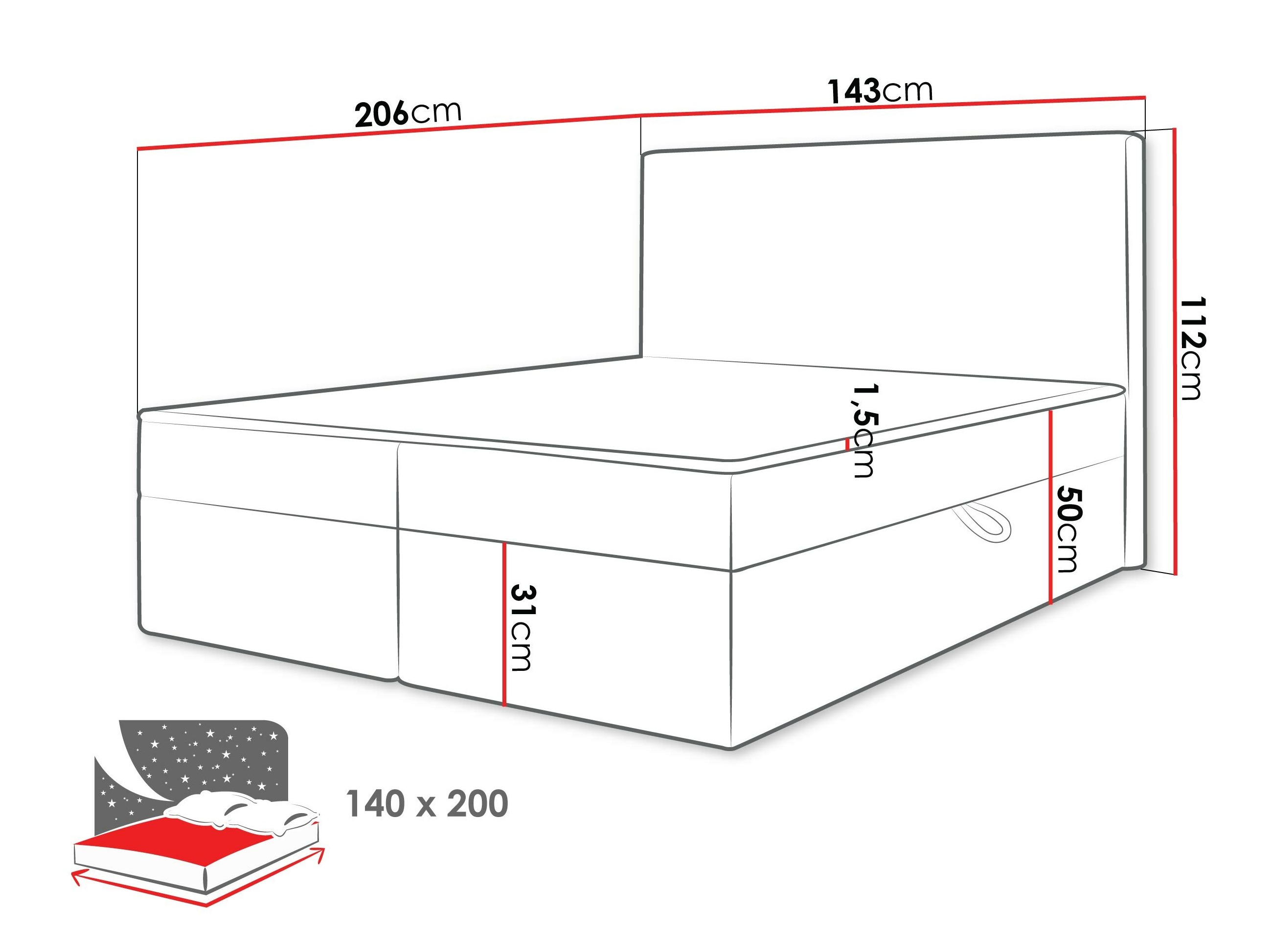 Boxspring Comfivo Arbitas (Ambience 01)