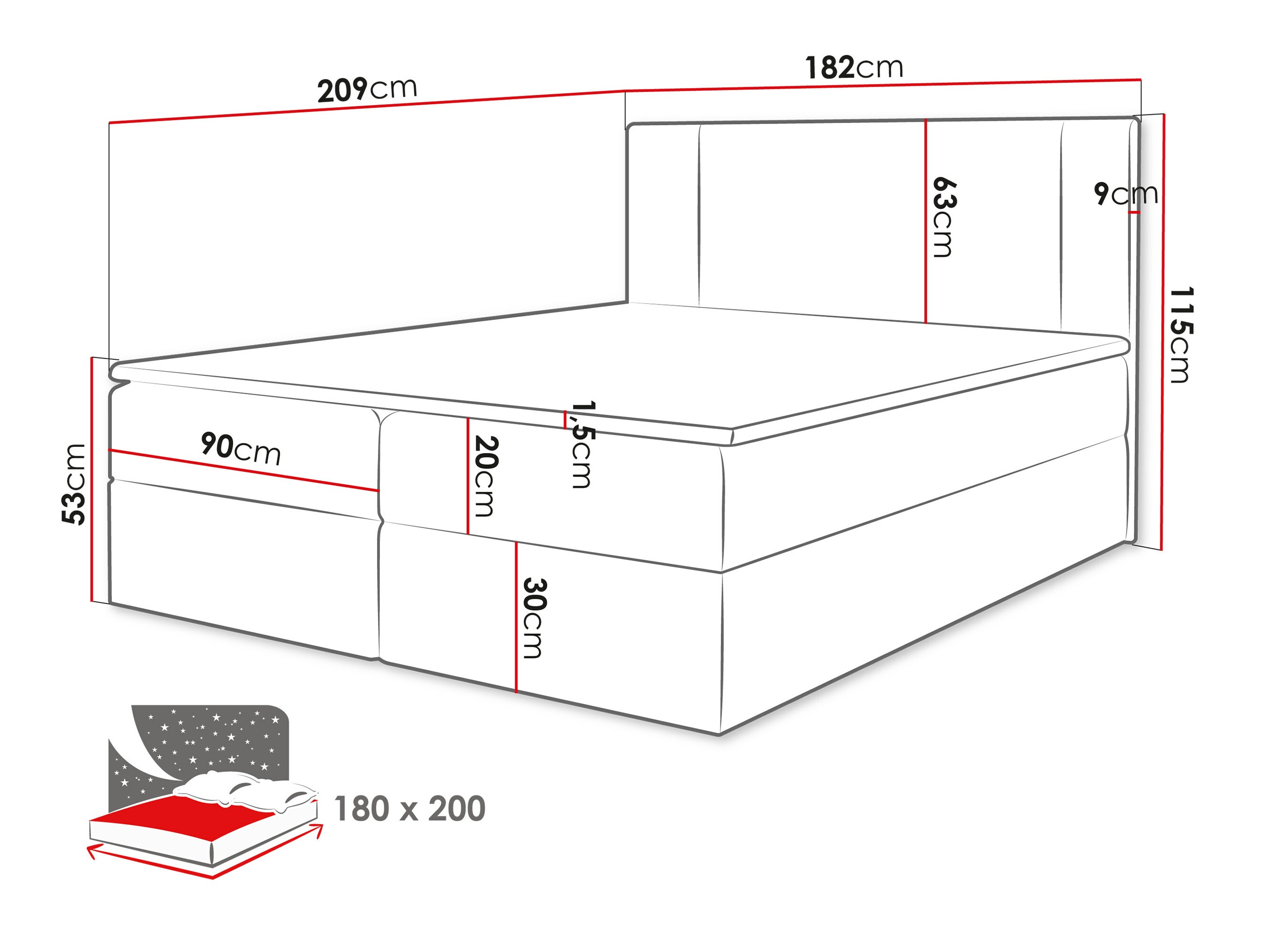 Boxspring Zanesville 101 (Manila 16)