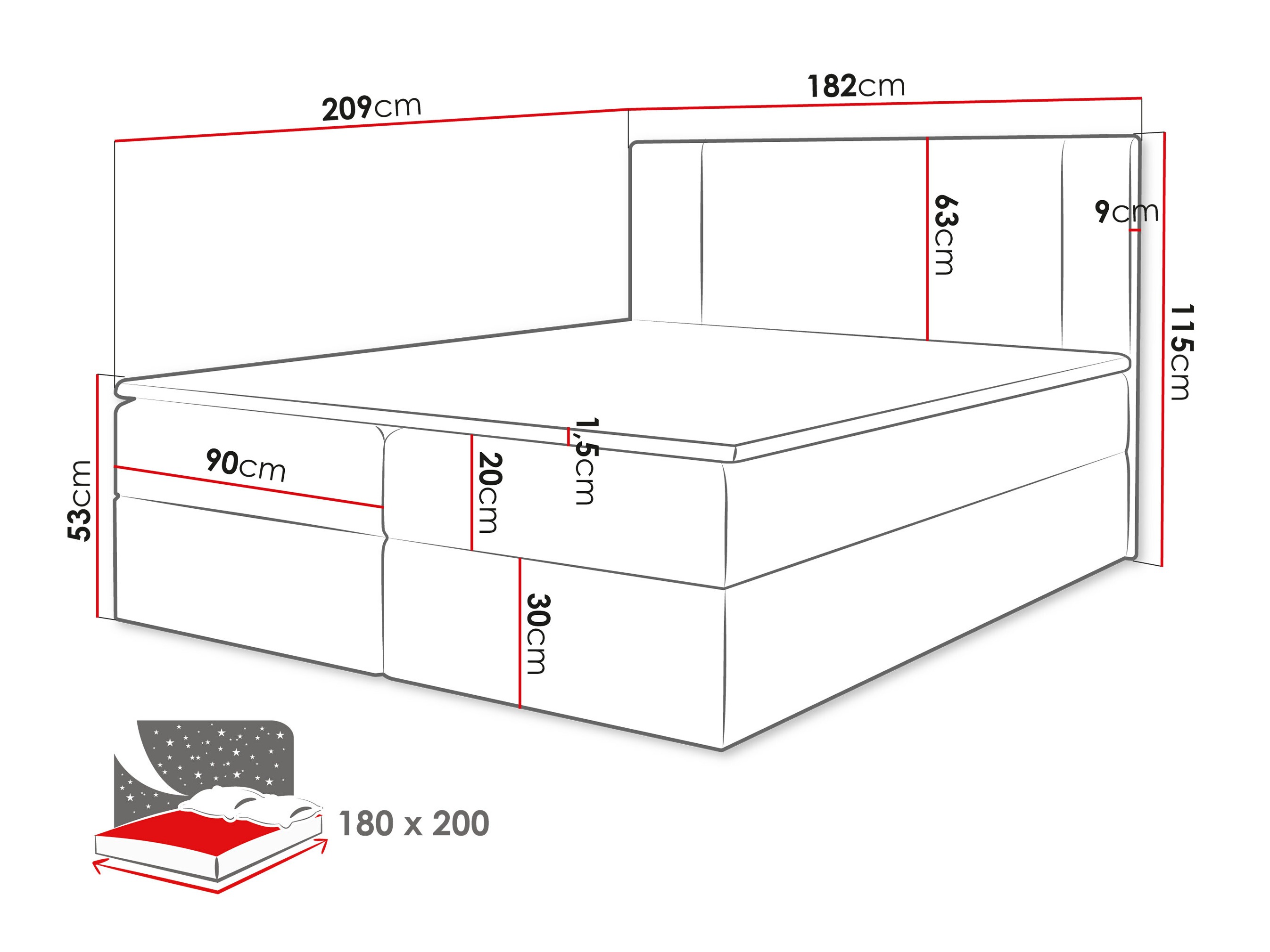 Boxspring Zanesville 101 (Manila 18)