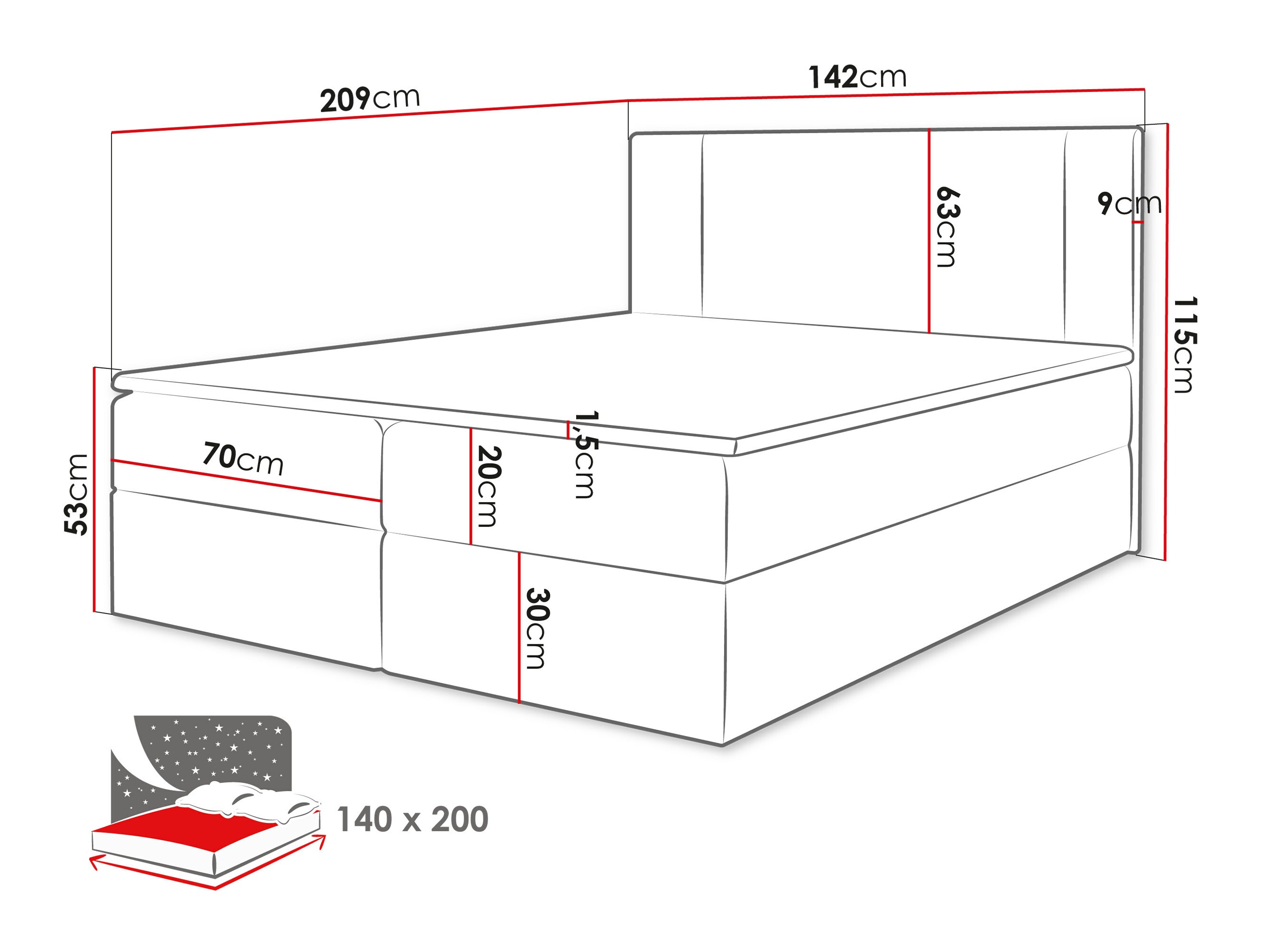 Boxspring Zanesville 101 (Manila 22)