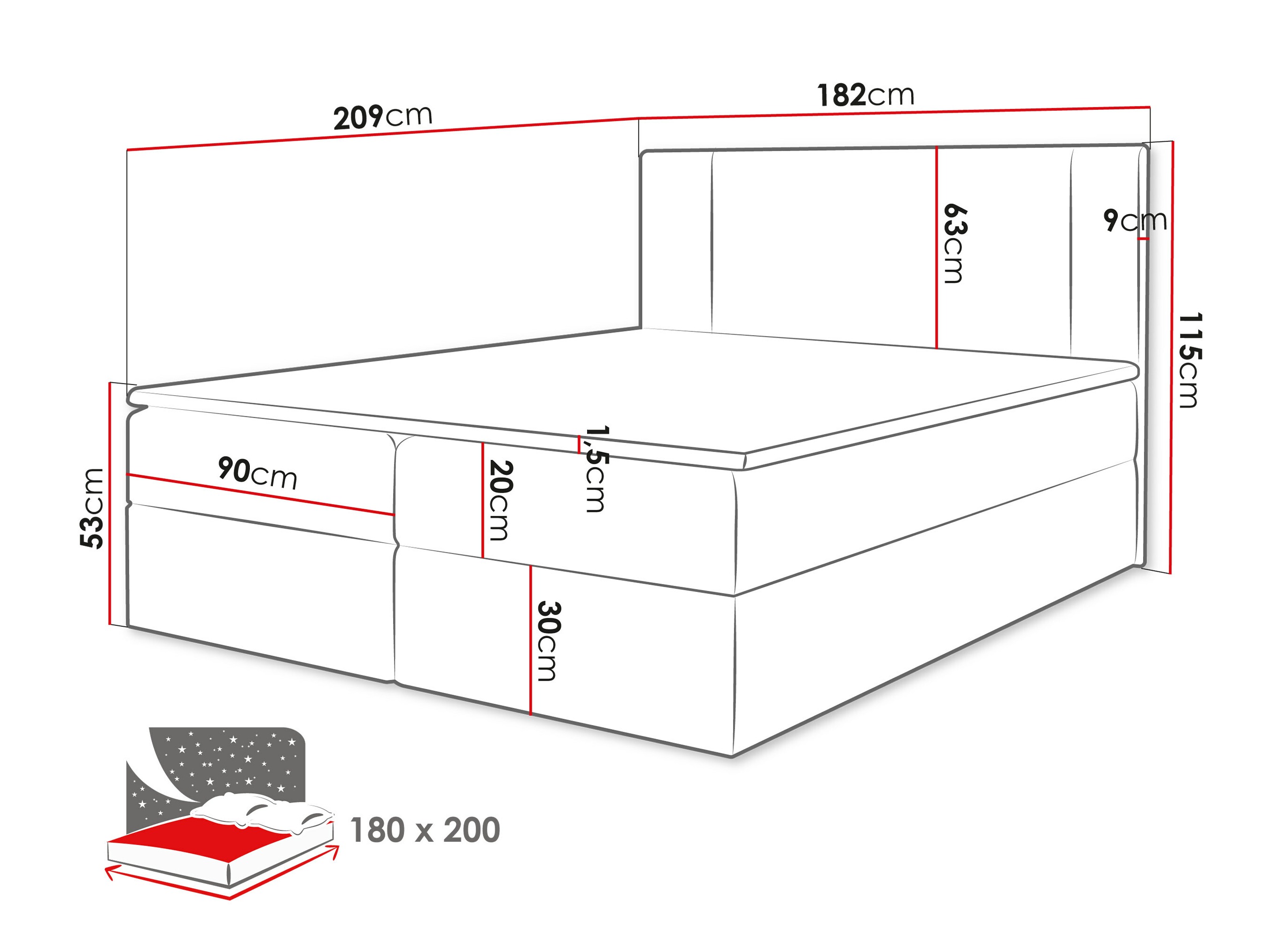 Boxspring Zanesville 101 (Manila 22)