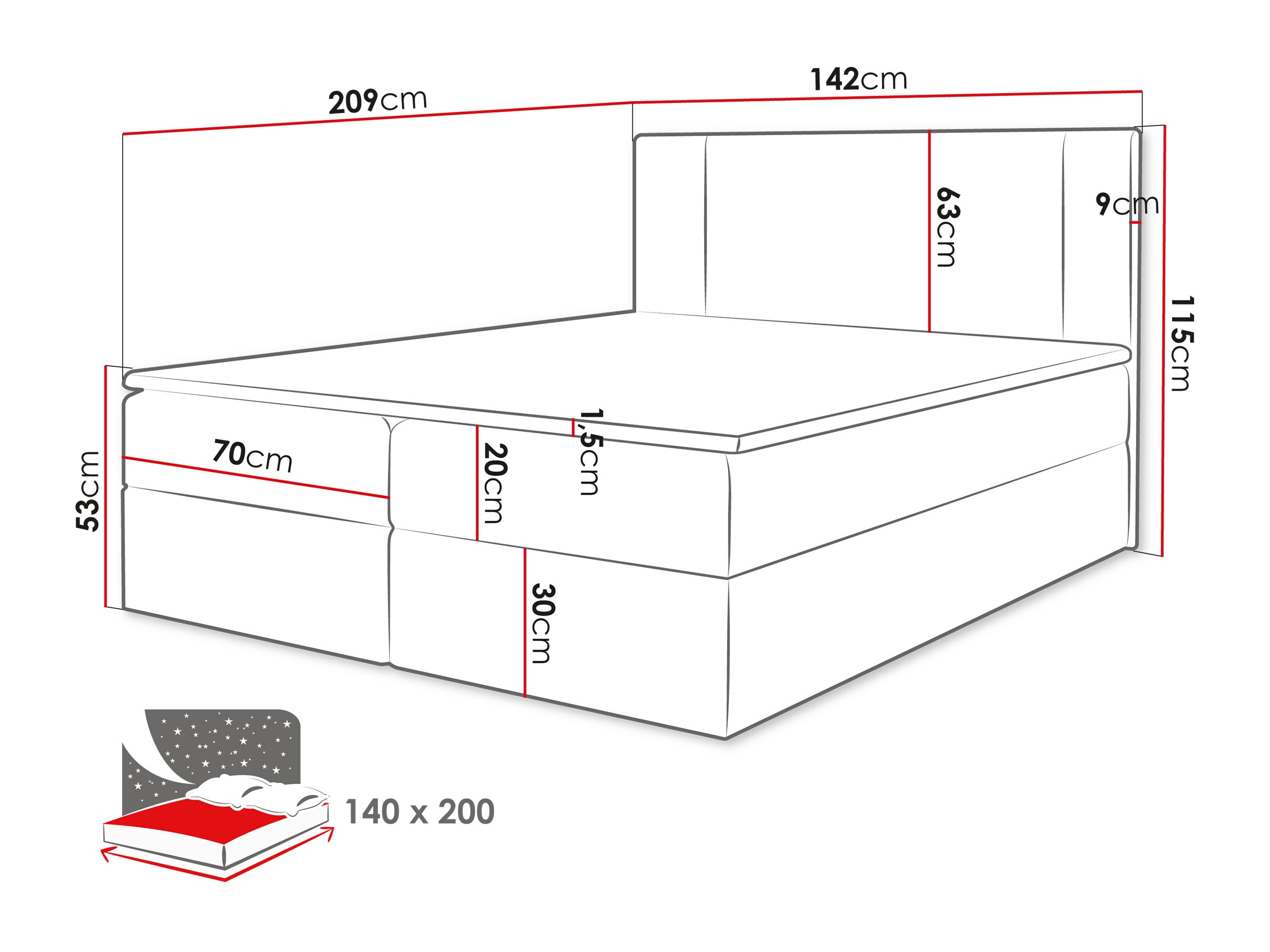 Boxspring Zanesville 101 (Manila 35)