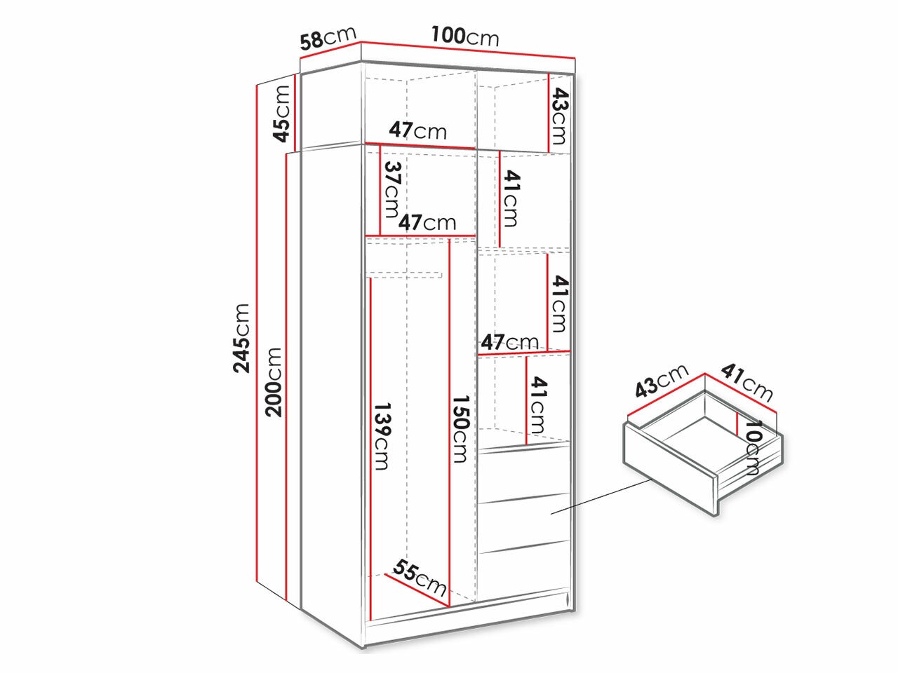 Kledingkast Lombala 108