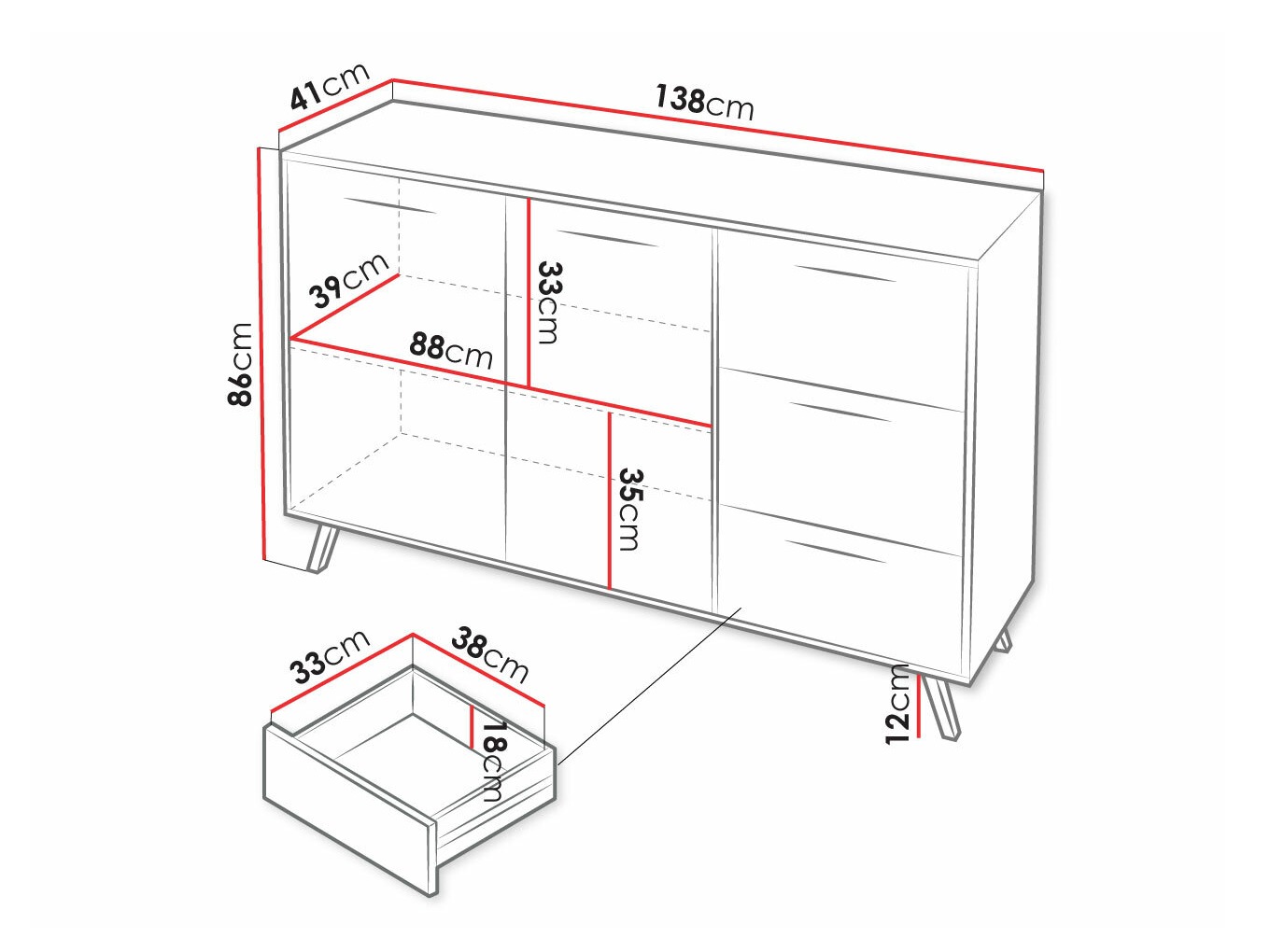 Ladekast Lombala 100