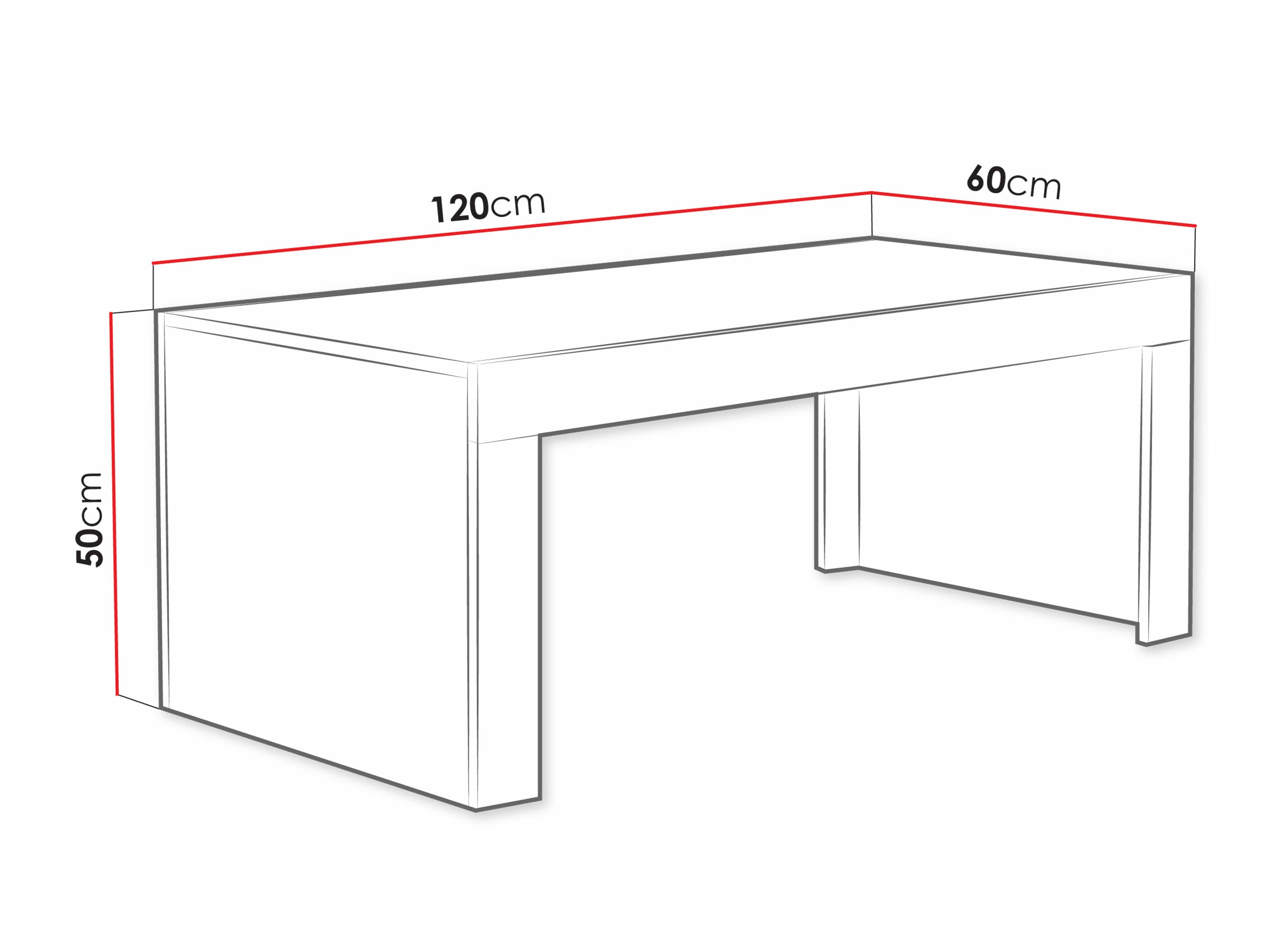 Salontafel Charlotte 107 (Wit + Glanzend wit)