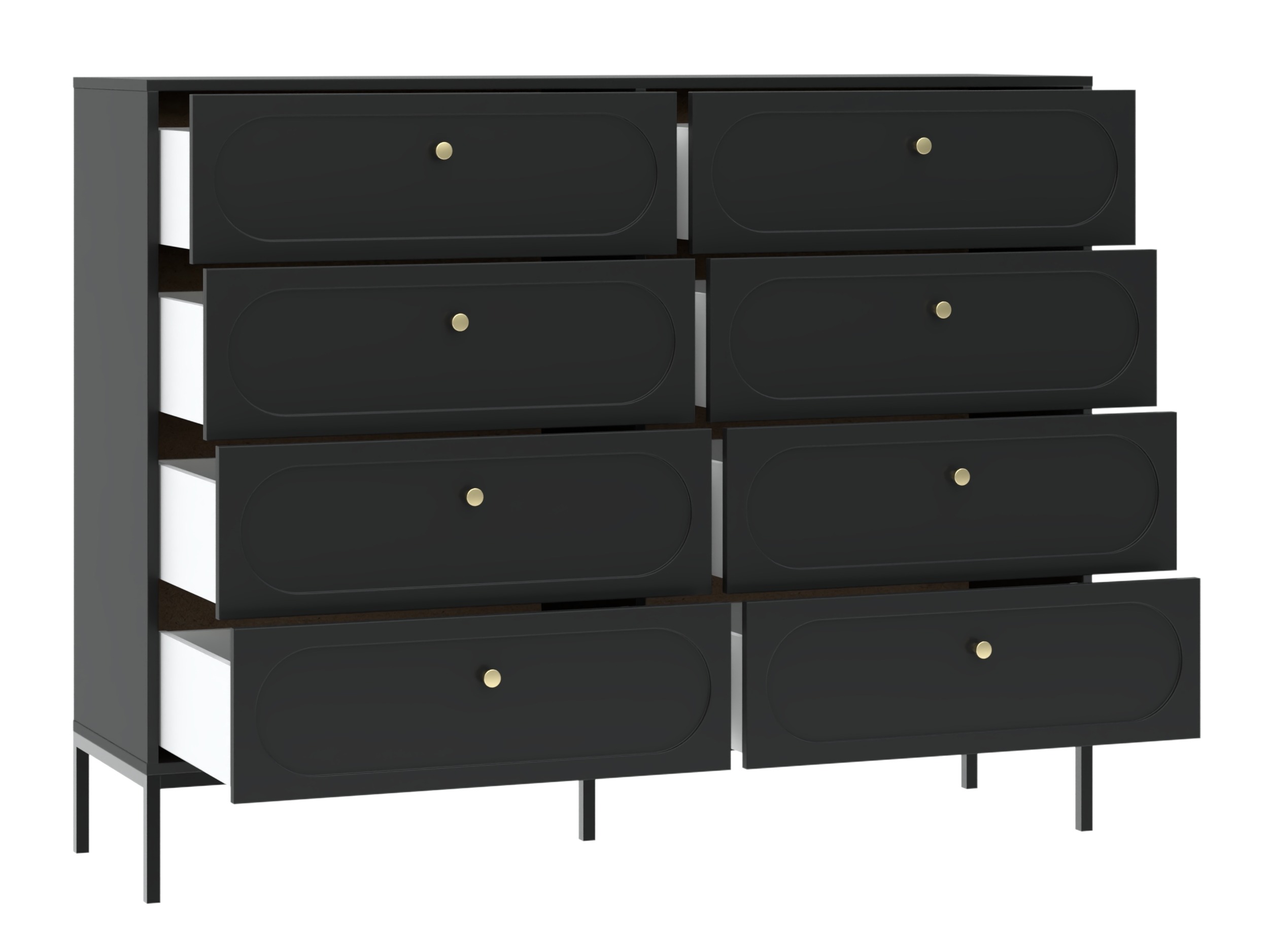 Ladekast Bristol 232 (Zwart)