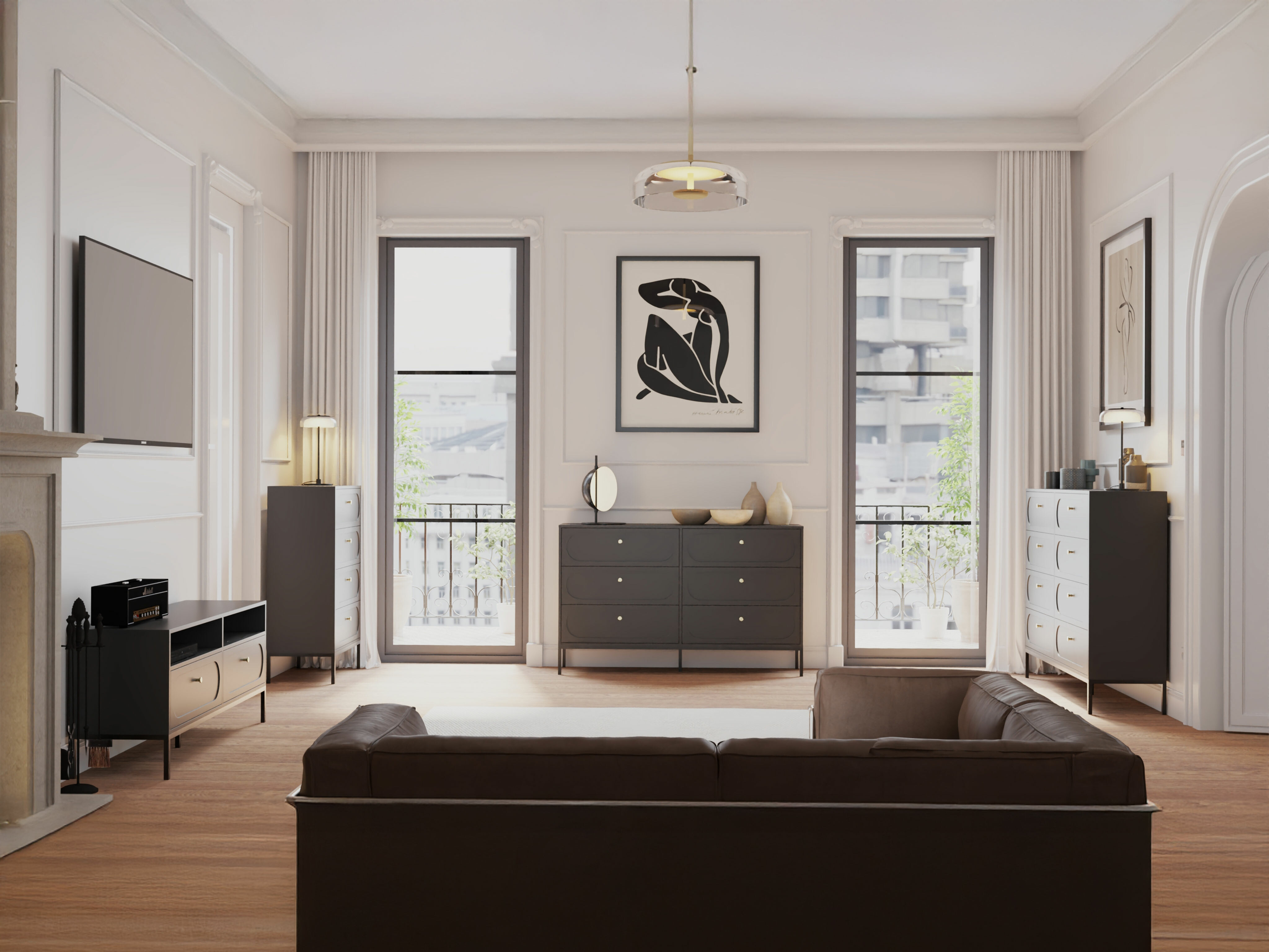 Ladekast Bristol 234 (Zwart)