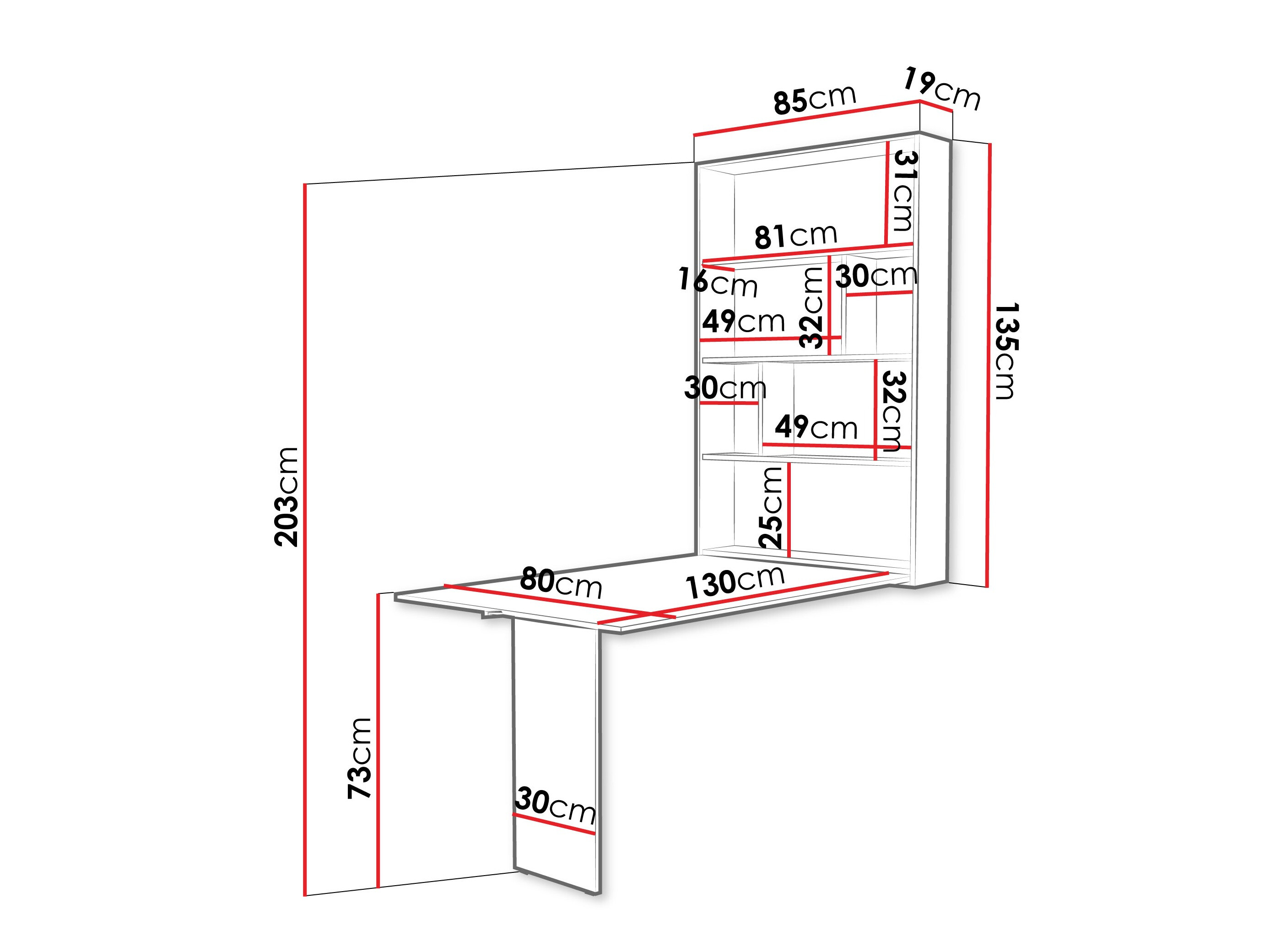 Inklapbare tafel Pinis III (Eiken)