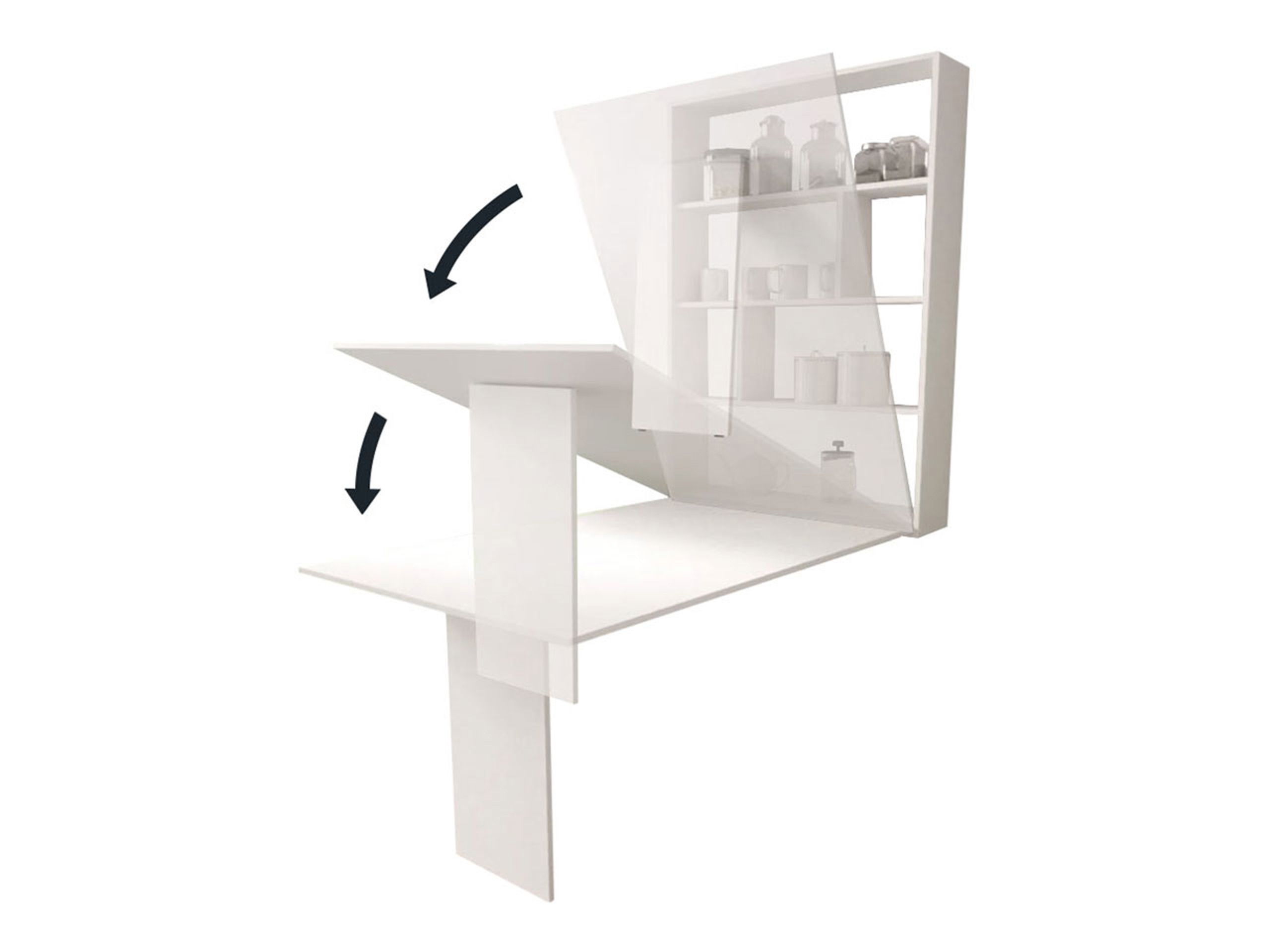 Inklapbare tafel Pinis III (Zwart + Wotan eik)