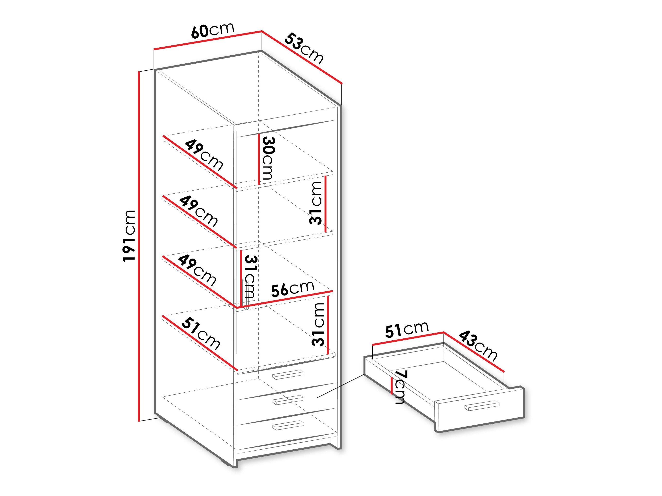 Boekenkast Novduni 110 (Eiken)