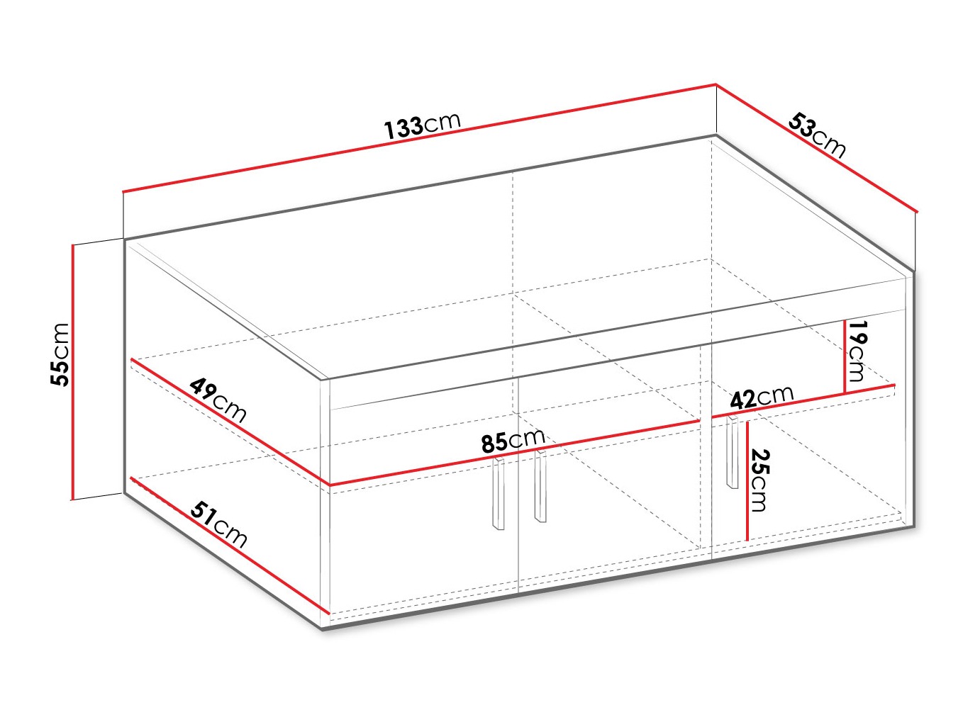 Dressoir Novduni 124 (Eiken)