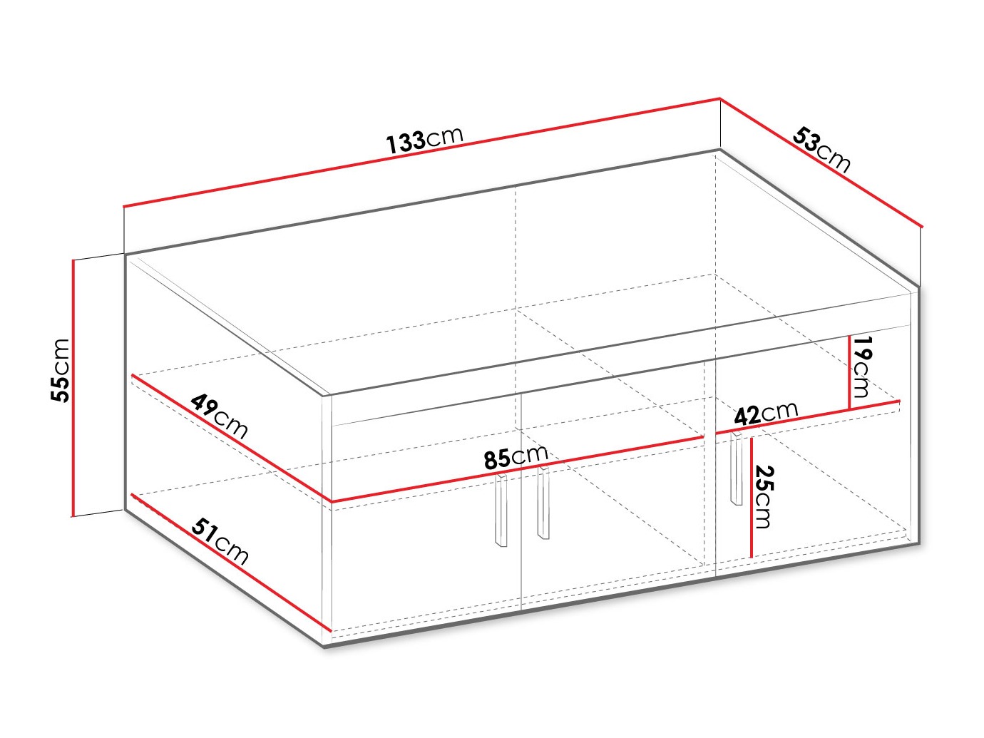 Dressoir Novduni 124 (Wit)
