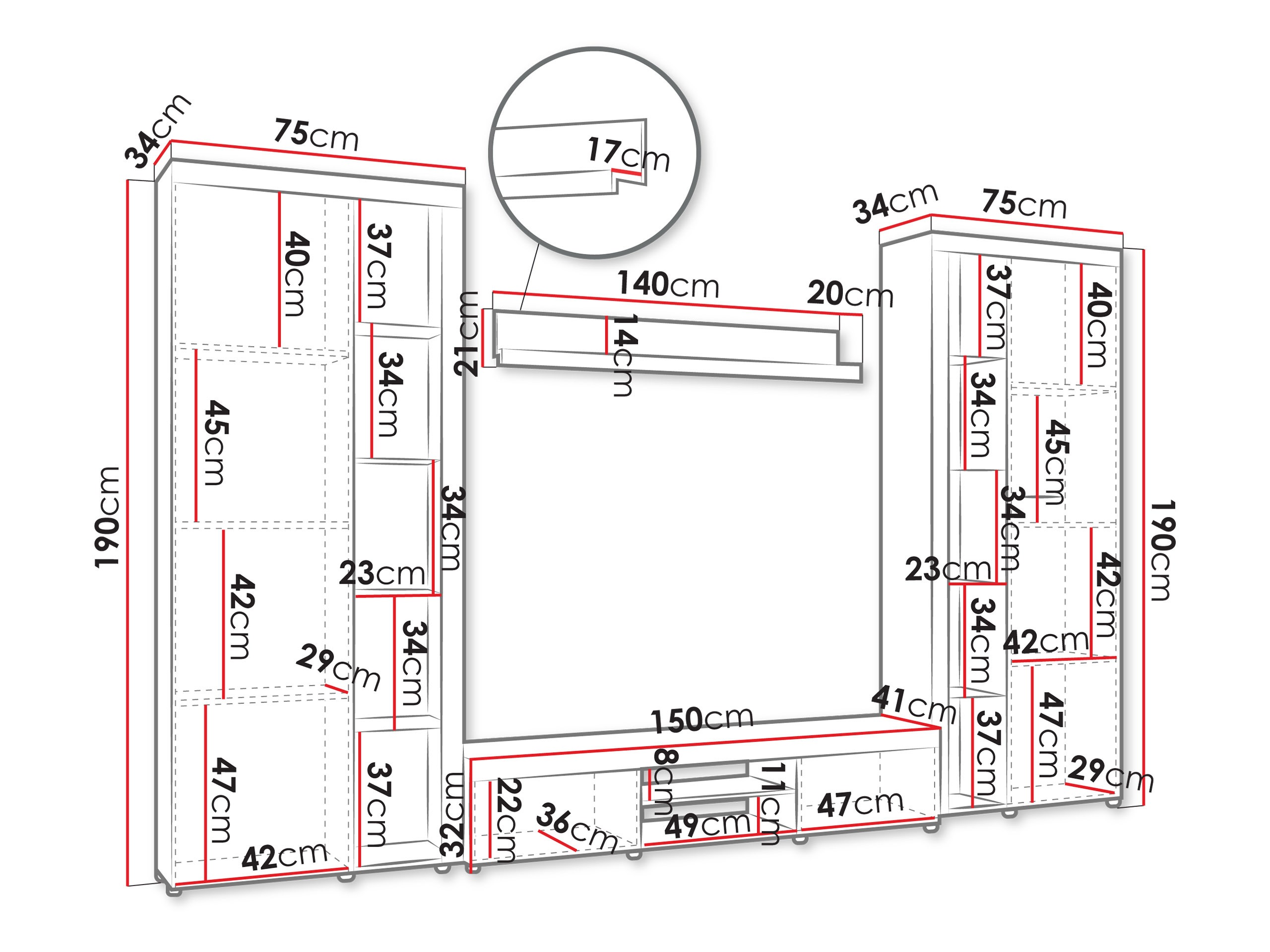 Woonkamerset Soca II (Wit)