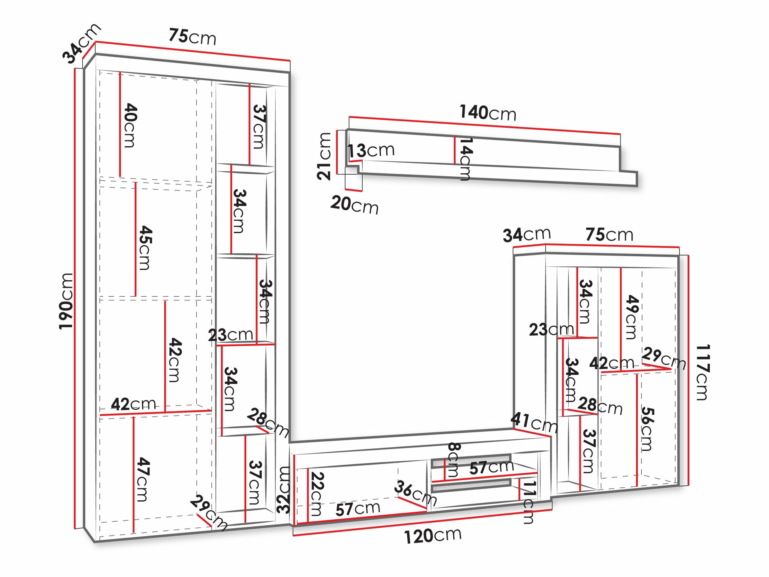 Woonkamerset Soca (Wit)