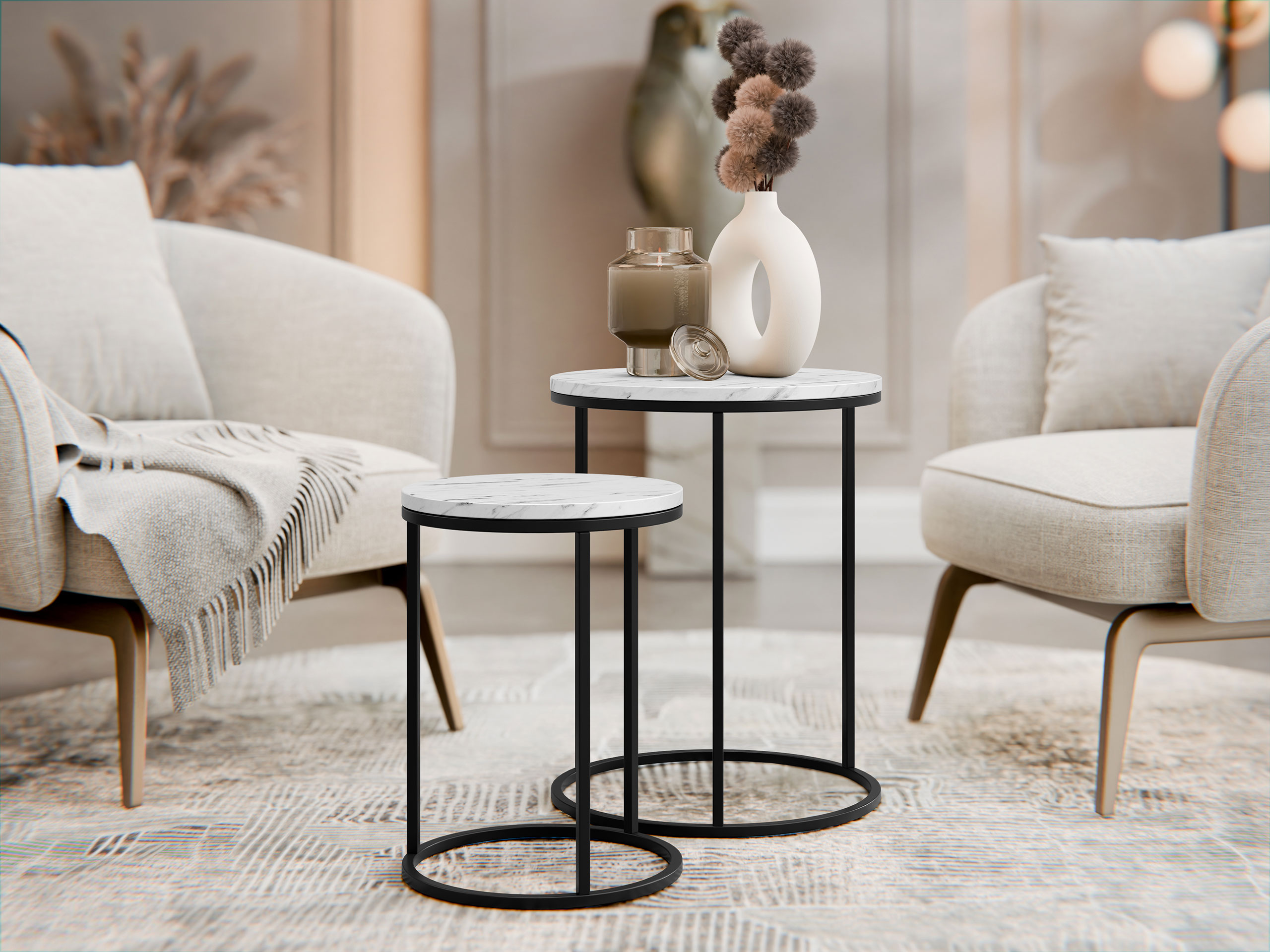 Bijzettafels set Iter (Wit)