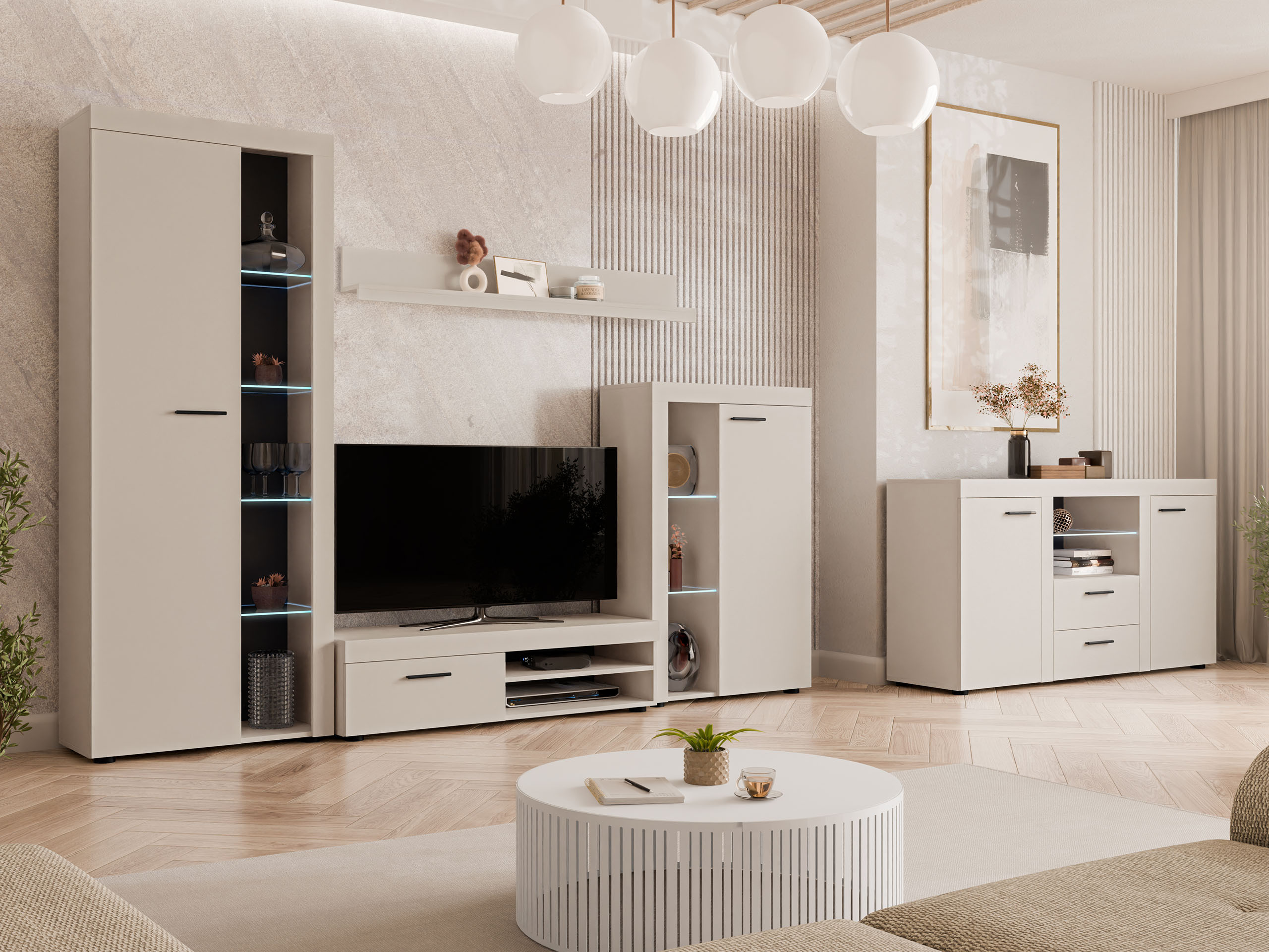 Woonkamerset Univio (Beige)