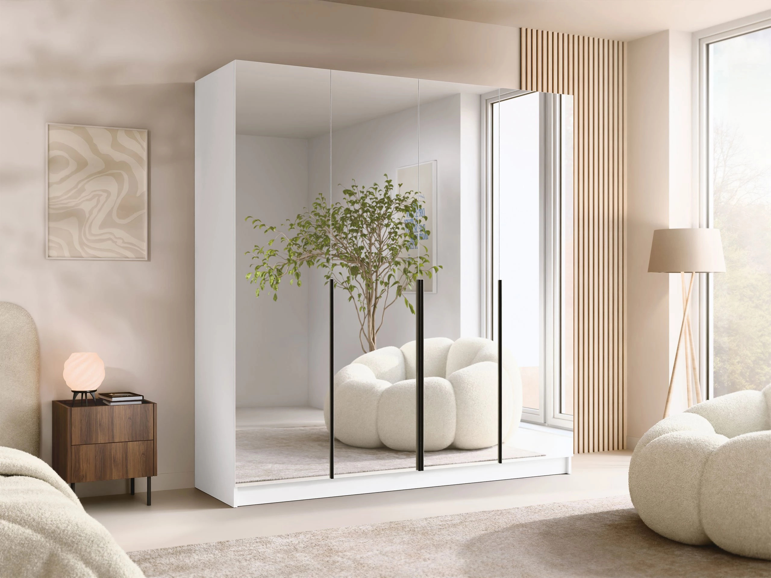 Kledingkast Closico 190 (Wit + Zwart)