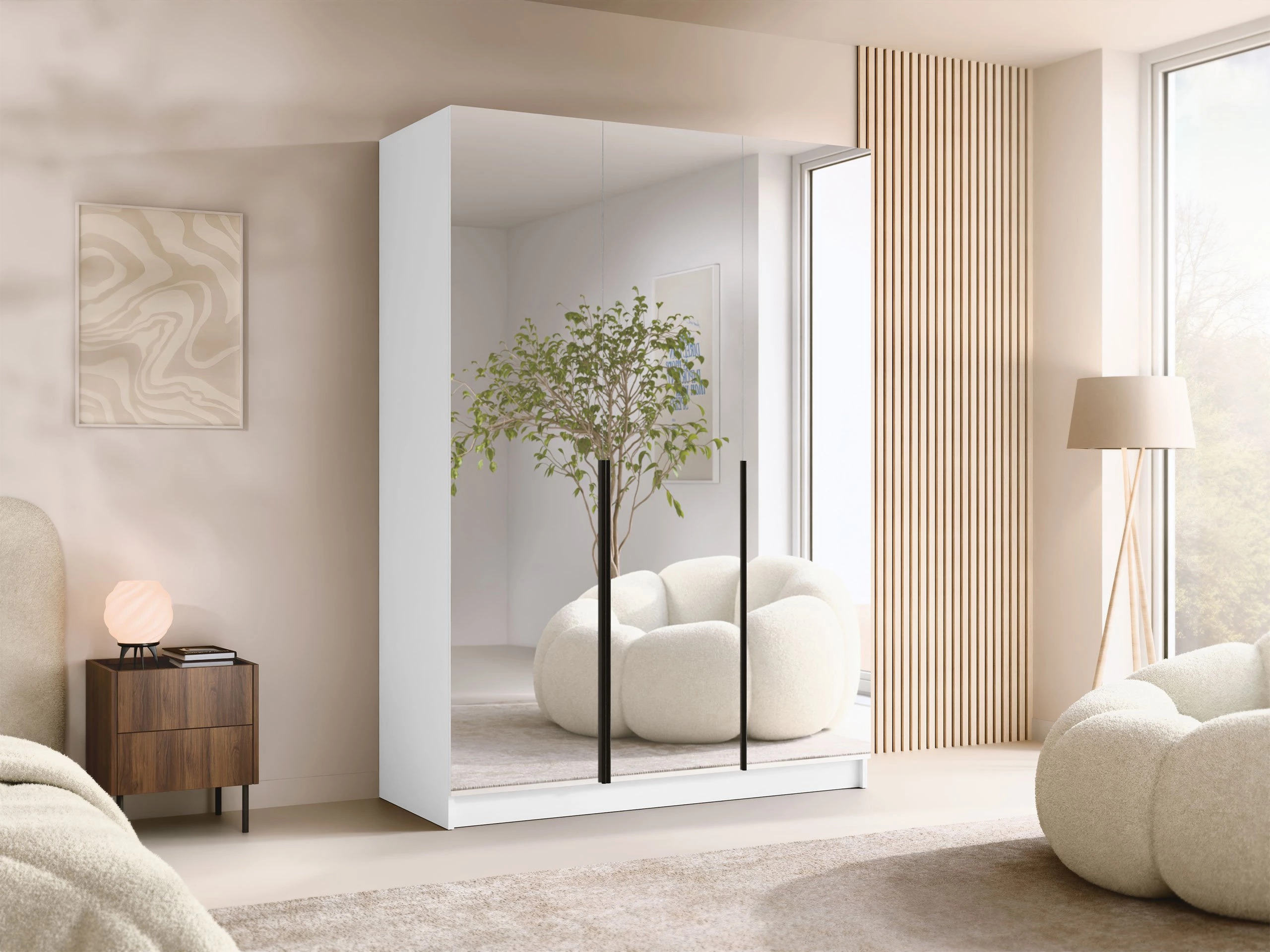 Kledingkast Closico 196 (Wit + Zwart)