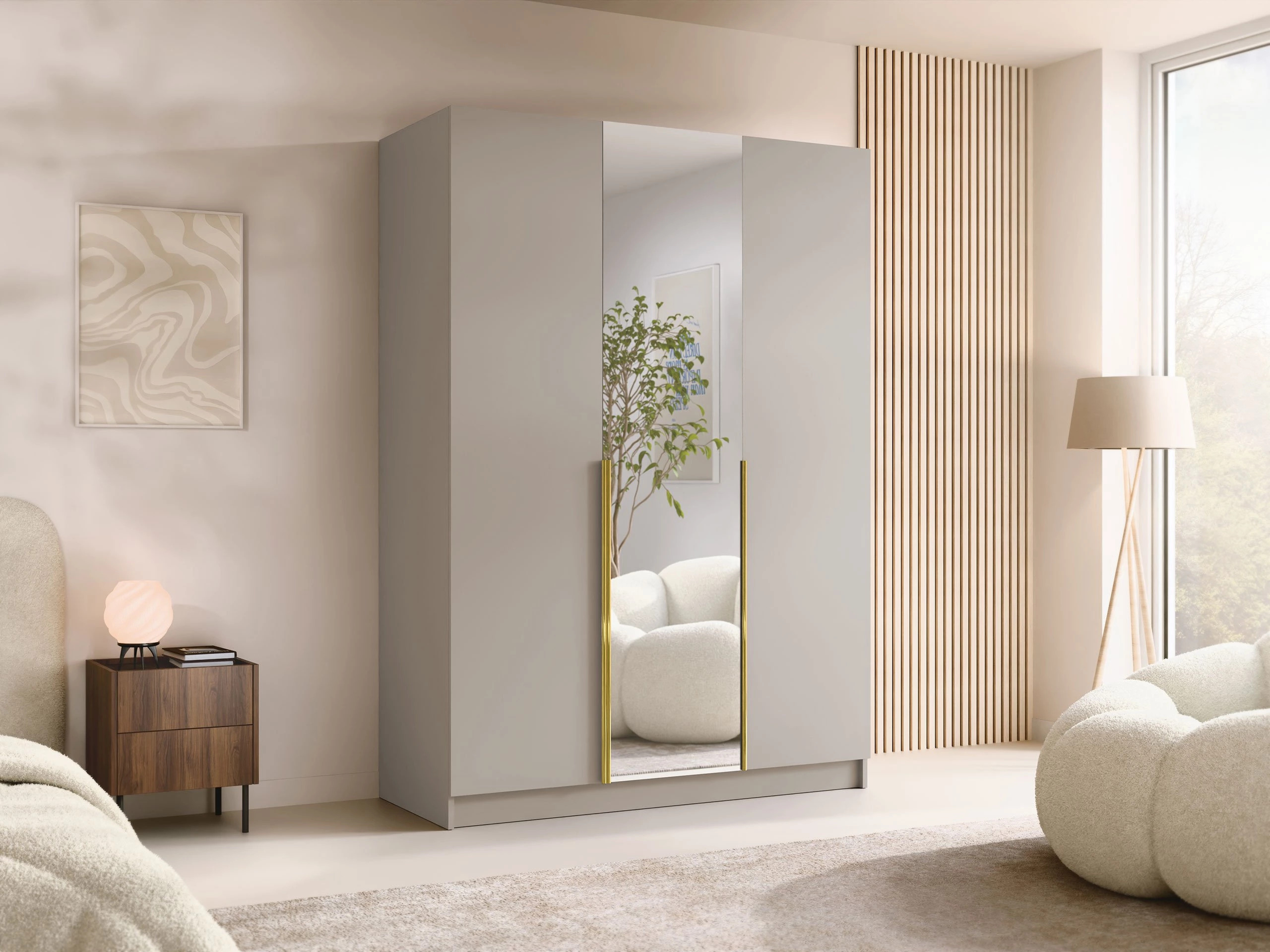 Kledingkast Closico 197 (Kasjmier + Gouden)