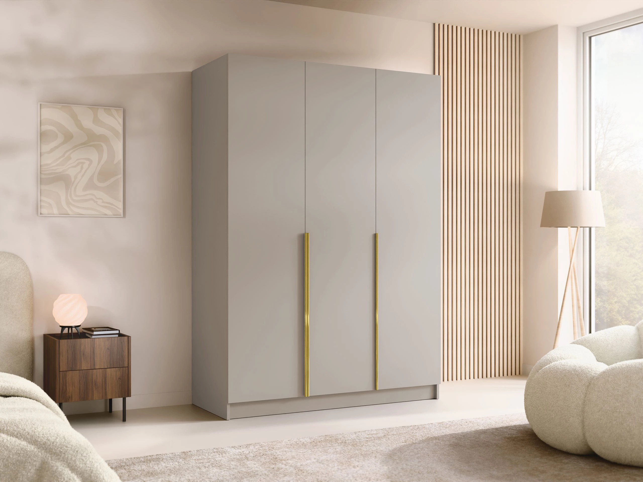 Kledingkast Closico Decoron I (Kasjmier + Gouden)